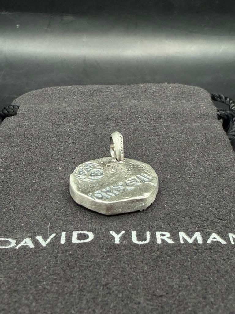 David Yurman Sterling Silver Shipwreck Coin Amulet Pendant