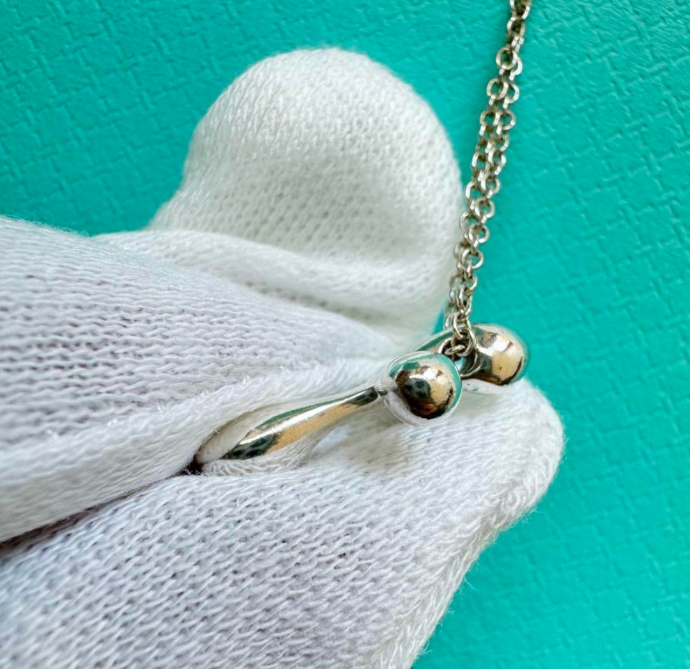 Tiffany & Co. Elsa Peretti Cross Small Necklace Pendant Silver [Very good]