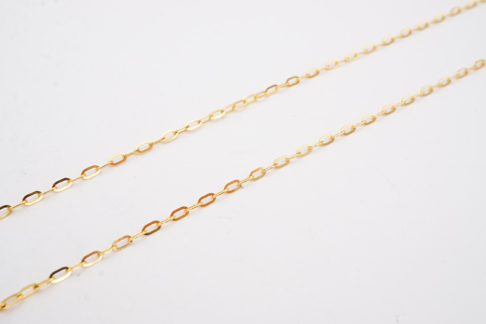 Gold Plated Sterling Silver 925 Oval Link Necklace 22″