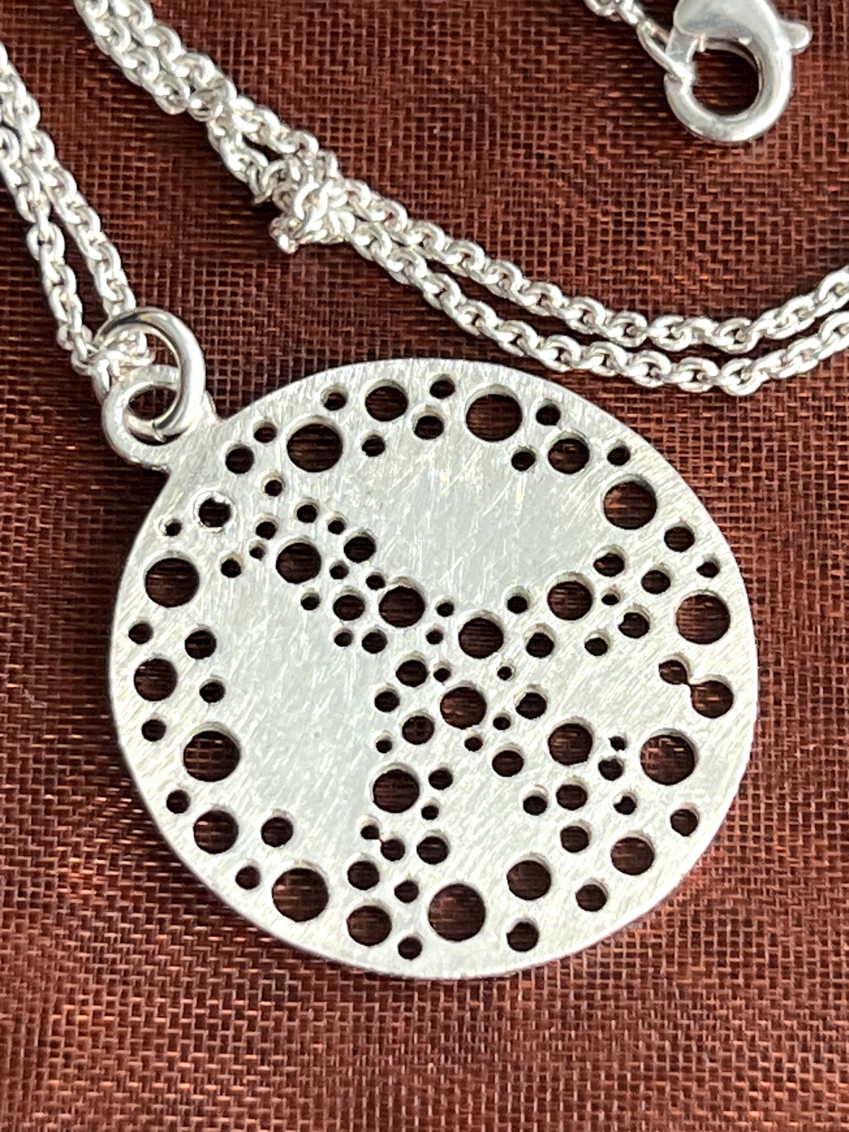 Solid Sterling Silver “925 ITALY” Necklace Abstract Pendant Male/Female/18″ L/6g