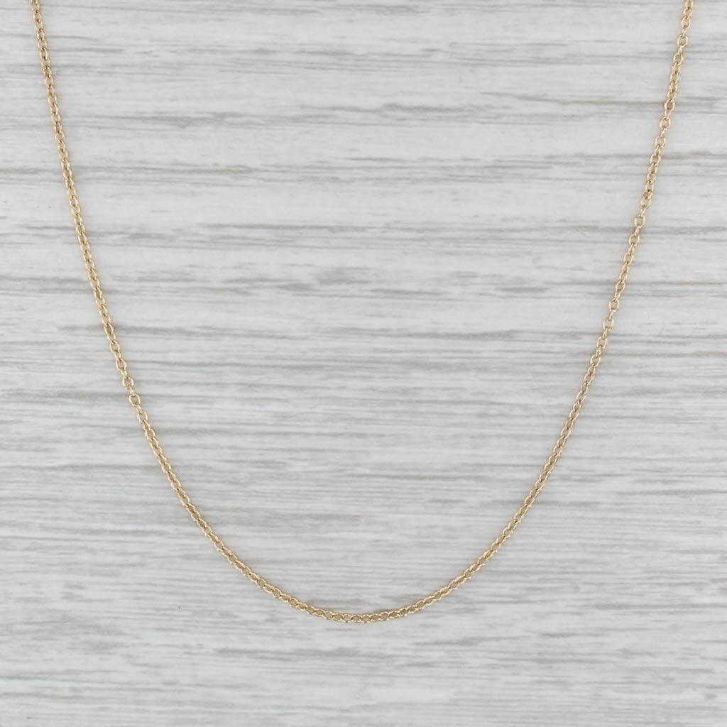 Cable Chain Necklace 14k Yellow Gold 16.25″ 1.2mm
