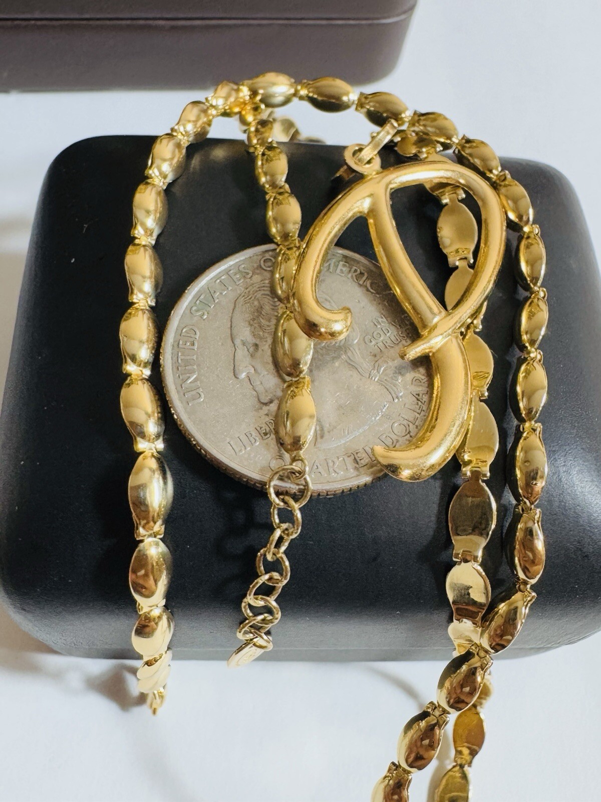 18K 750 Genuine Gold Chain Oval Link P Necklace 17”/18” Long 9.5g 3.5mm