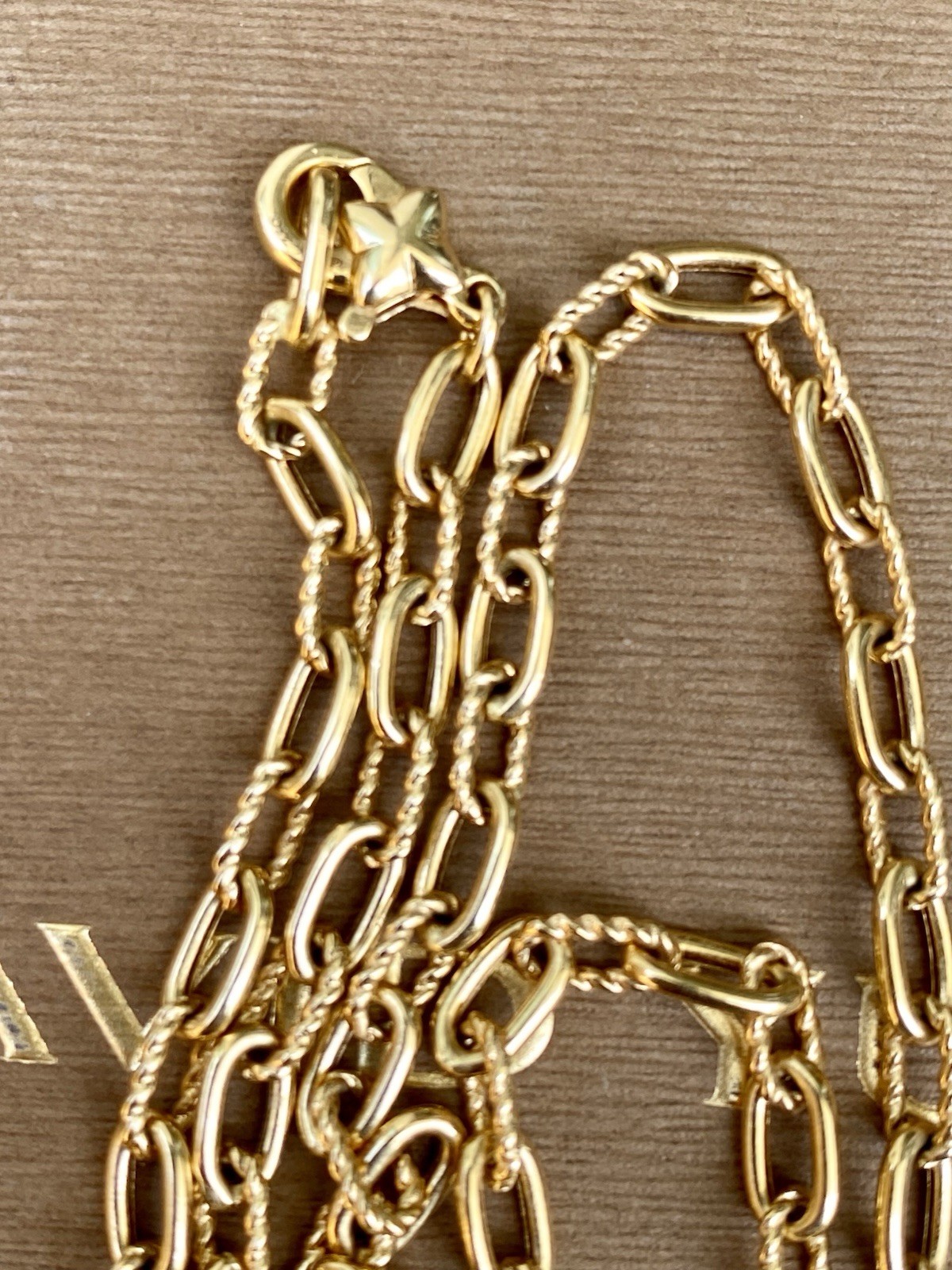 David Yurman 18K Gold Madison Necklace 3mm 18” Excellent $3950+