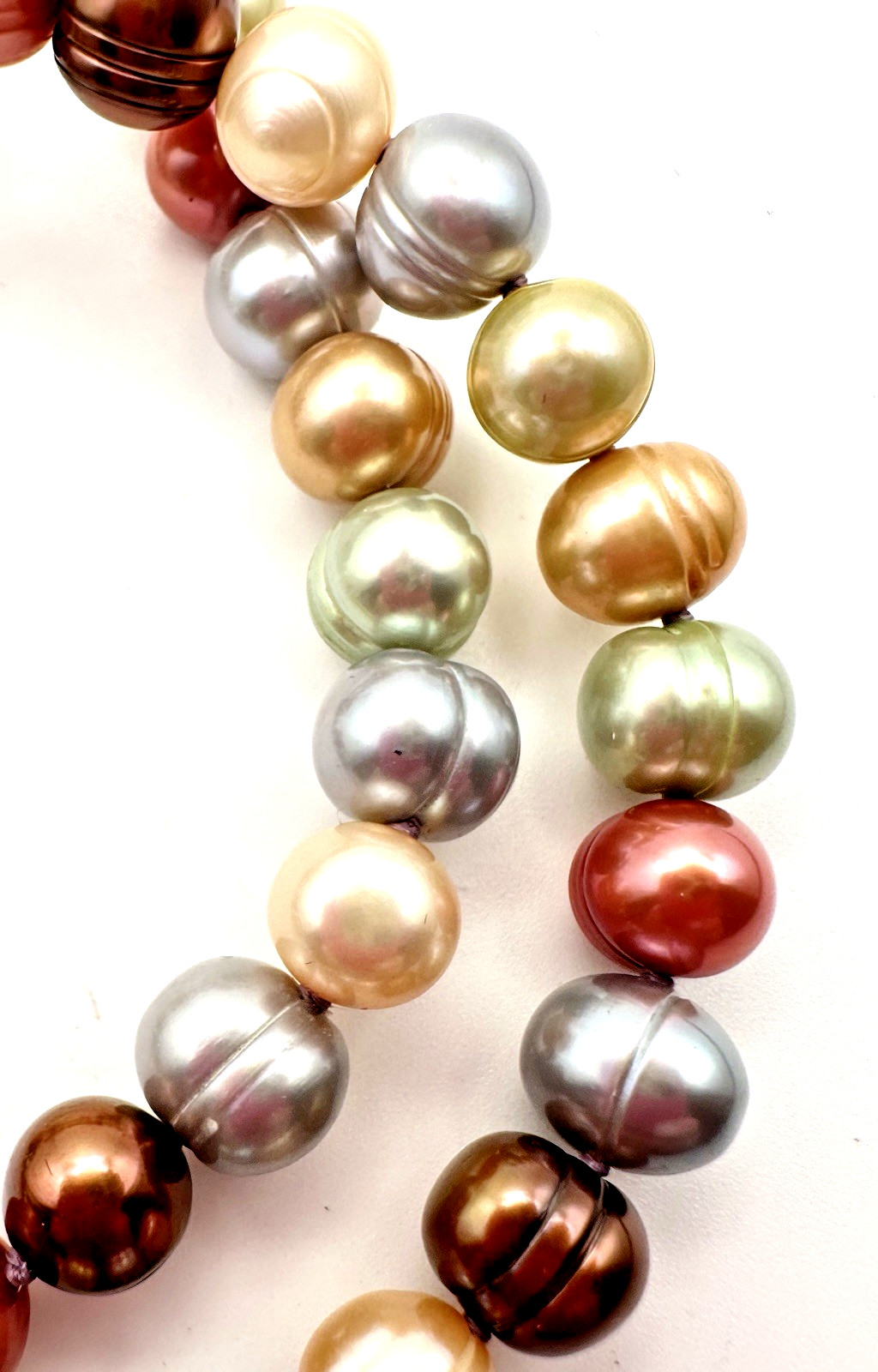 Honora Multicolor Freshwater Pearl Necklace 18″ 925 Sterling Silver 42g