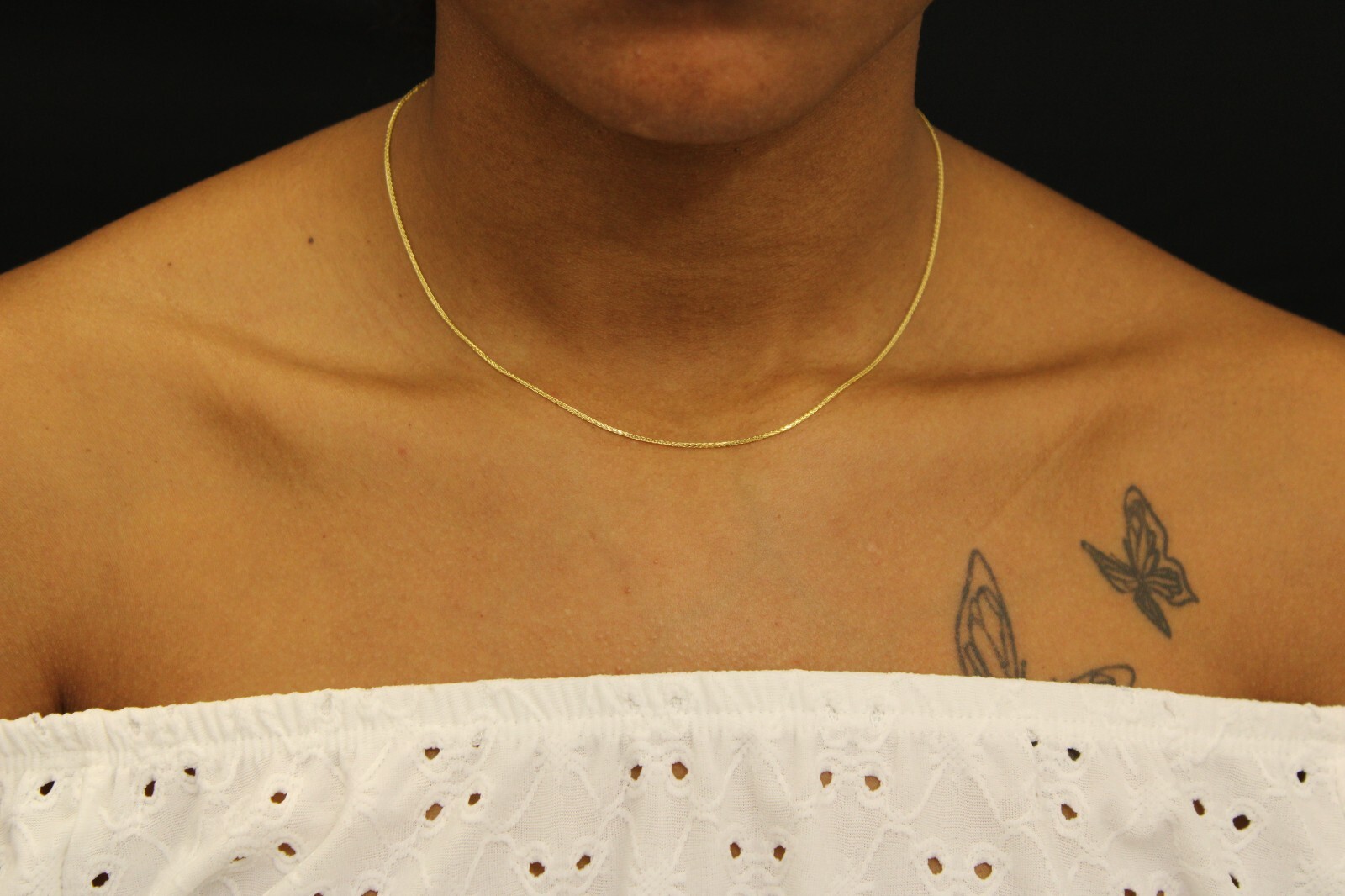 14k Gold 1mm Chain Franco Necklace 16″ – For Unisex Adults – Gift