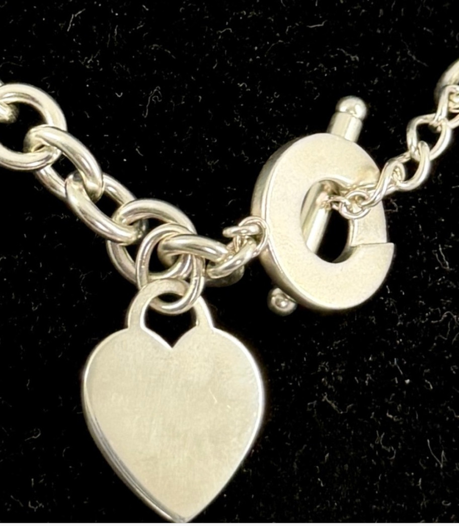 TIFFANY & CO. Sterling Silver Return to Tiffany Heart Tag Toggle Necklace