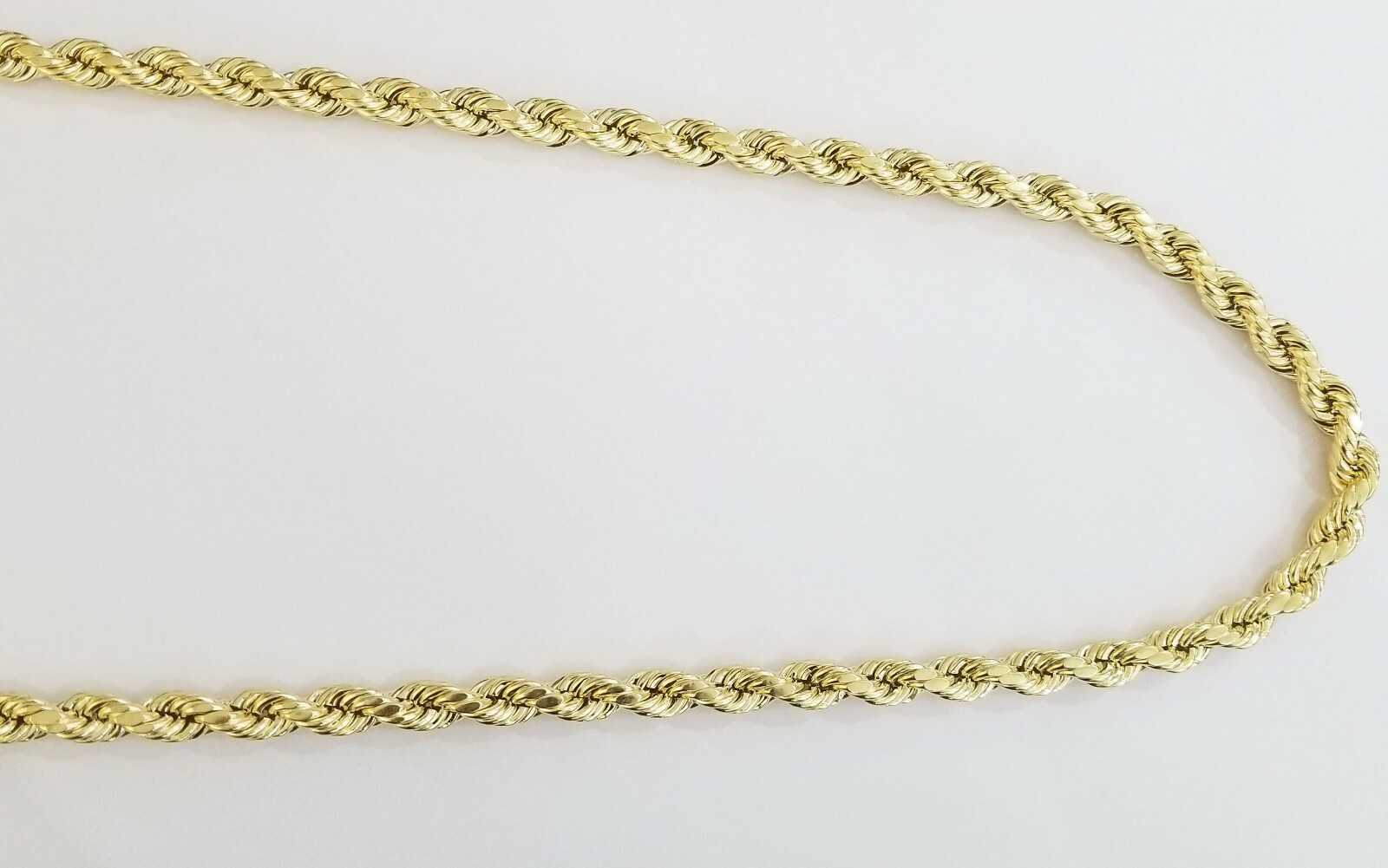 10k REAL Yellow Gold Rope Chain Necklace 10mm 22″ Men Thick Diamond Cut
