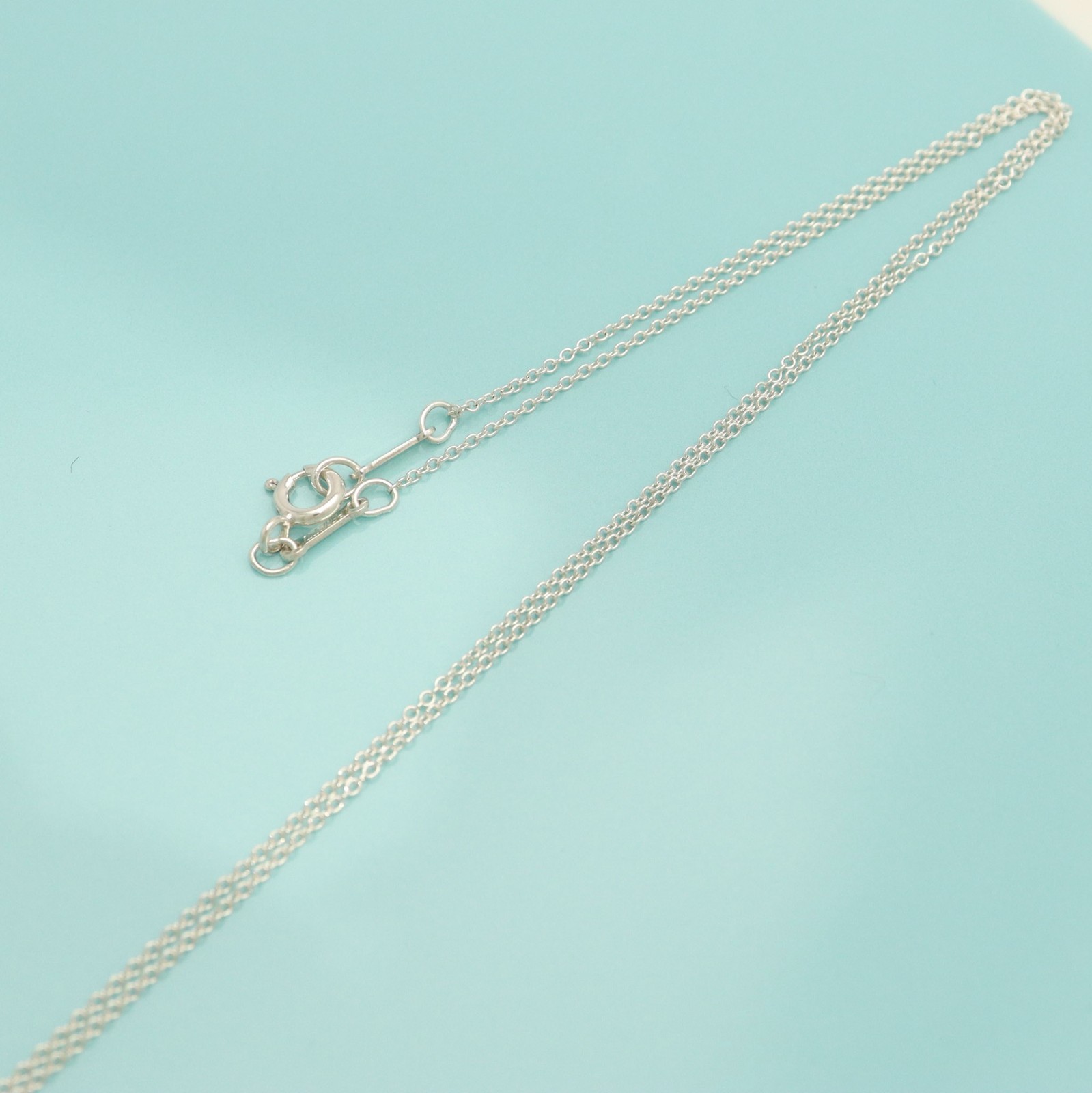 Tiffany & Co. Elsa Peretti 16mm Open Heart Pendant Necklace 16.1″ Silver 925
