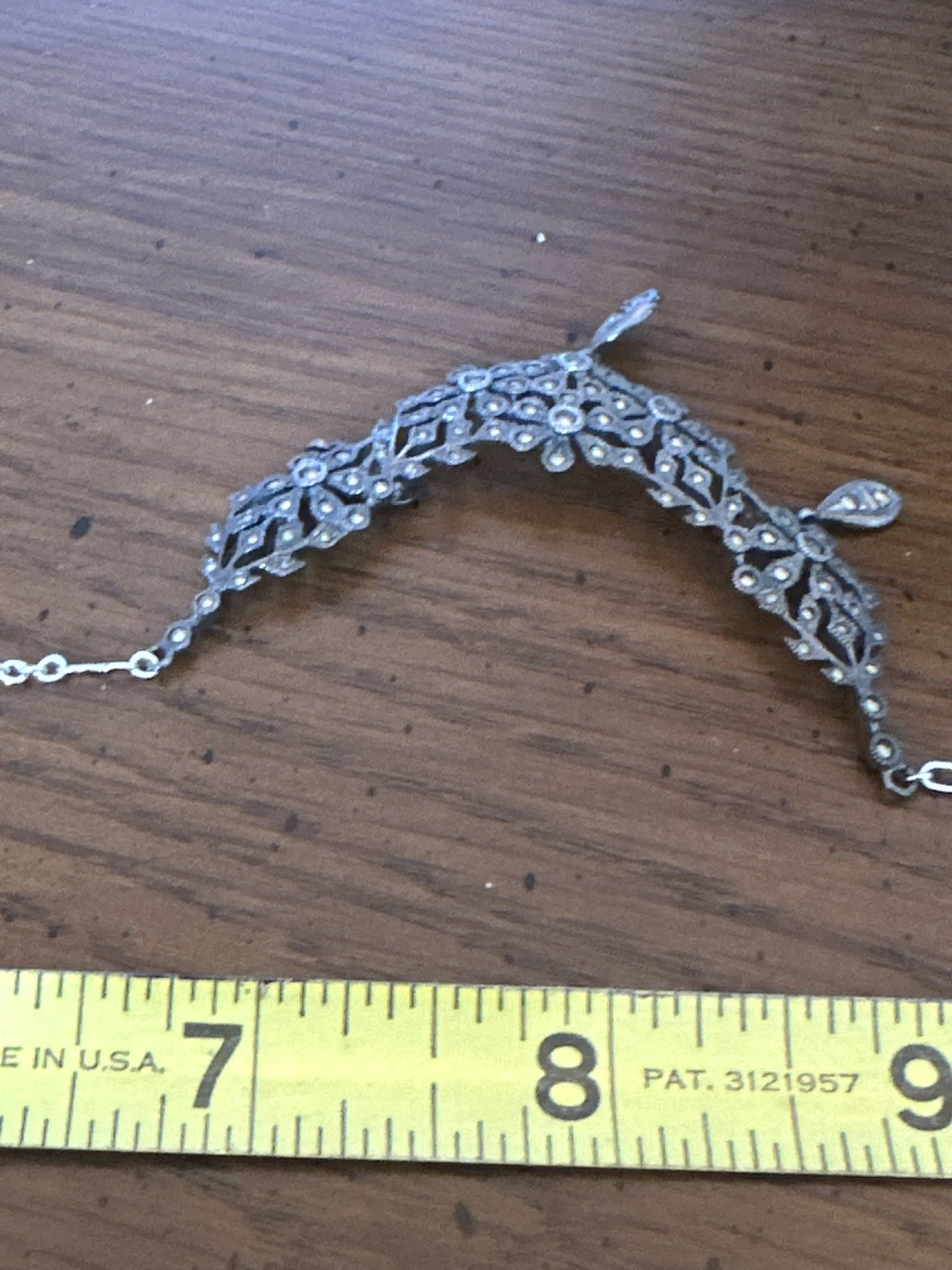 Stunning Sterling Silver & Marcasite Necklace Judith Jack Retro 2000 LE