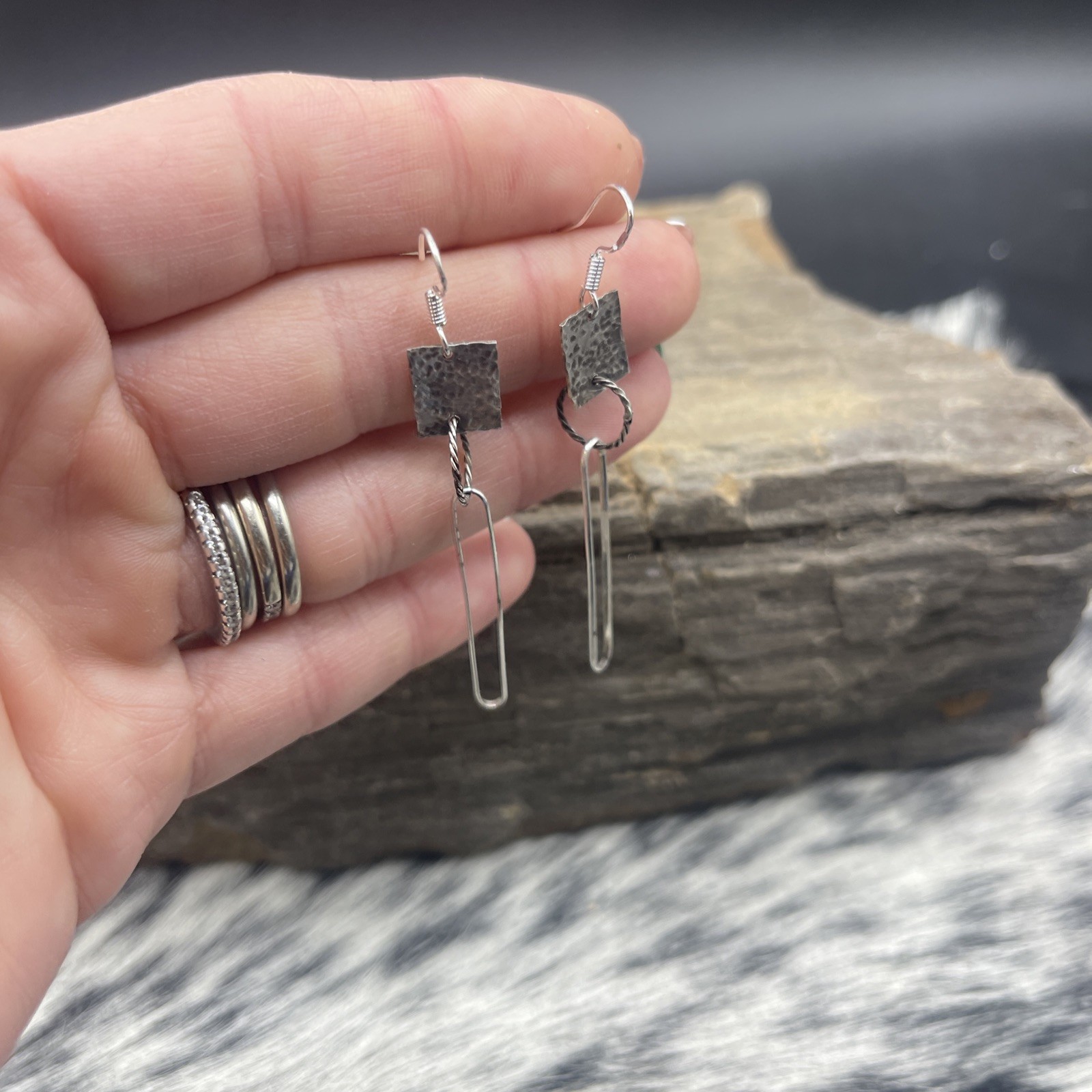 Stunning 925 Sterling Silver Dangle Earrings **A MUST SEE BEAUTIFUL** #B142