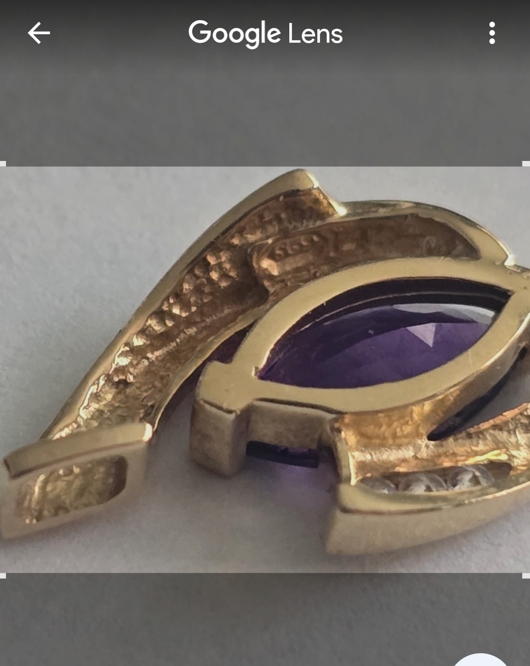 14K Yellow Gold Marquise Purple Amethyst Prong-Set Pendant