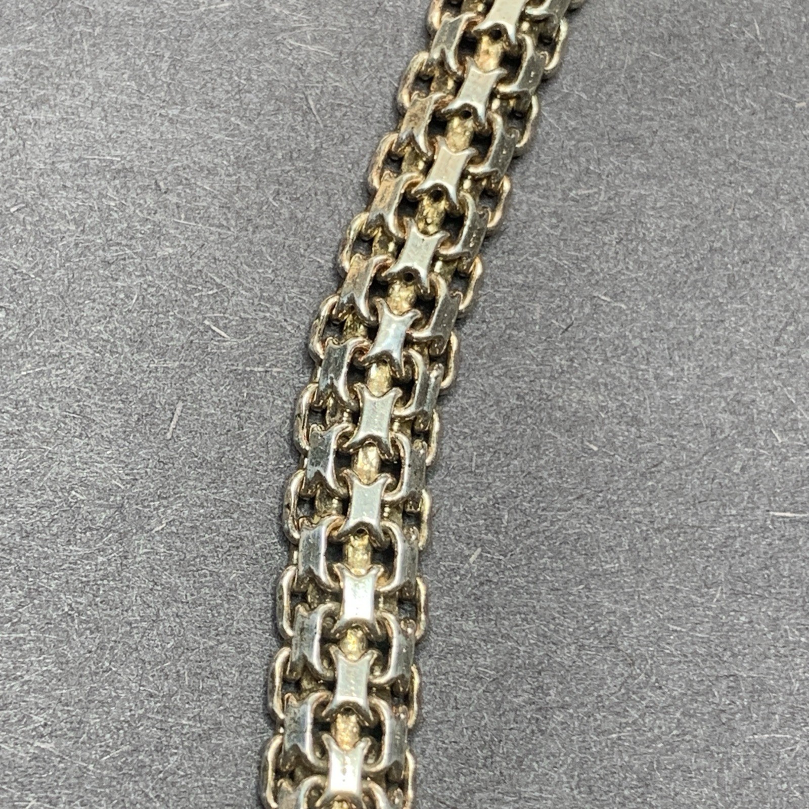 Sterling Silver 925 Lot Necklace LL67 Chain Male Armor Unique Mid Evil Heavy