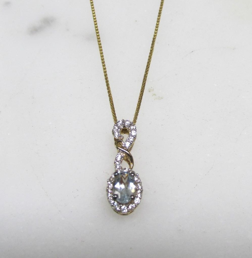 D’Joy Unknown Stones Sterling Silver Drop Pendant w/ Chain ~ 2.6grams ~ 3-K190