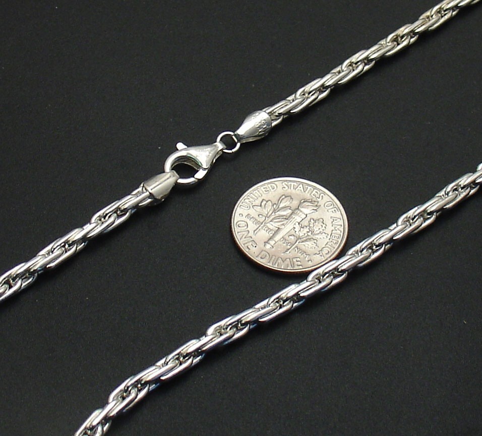 18″ Multi Twisted Oval Link Necklace Chain Real 925 Sterling Silver
