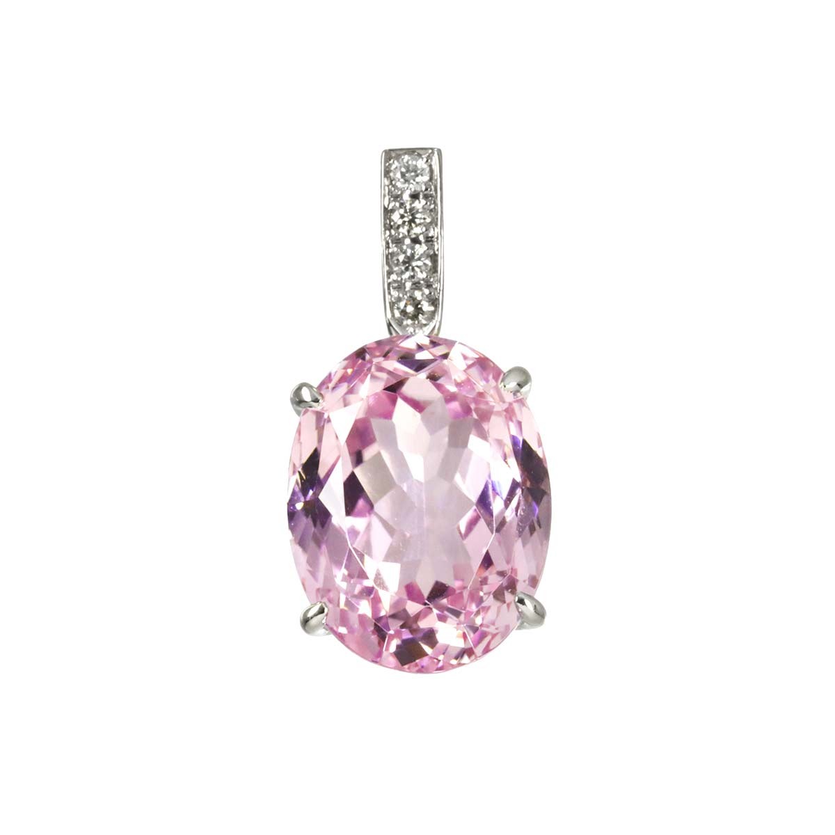 Kunzite 8.00ct Diamond 0.05ct Pendant Top Pt Platinum 90320424