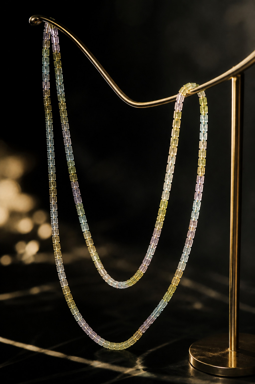 Elegant Multicolor Gemstone Beaded Necklace