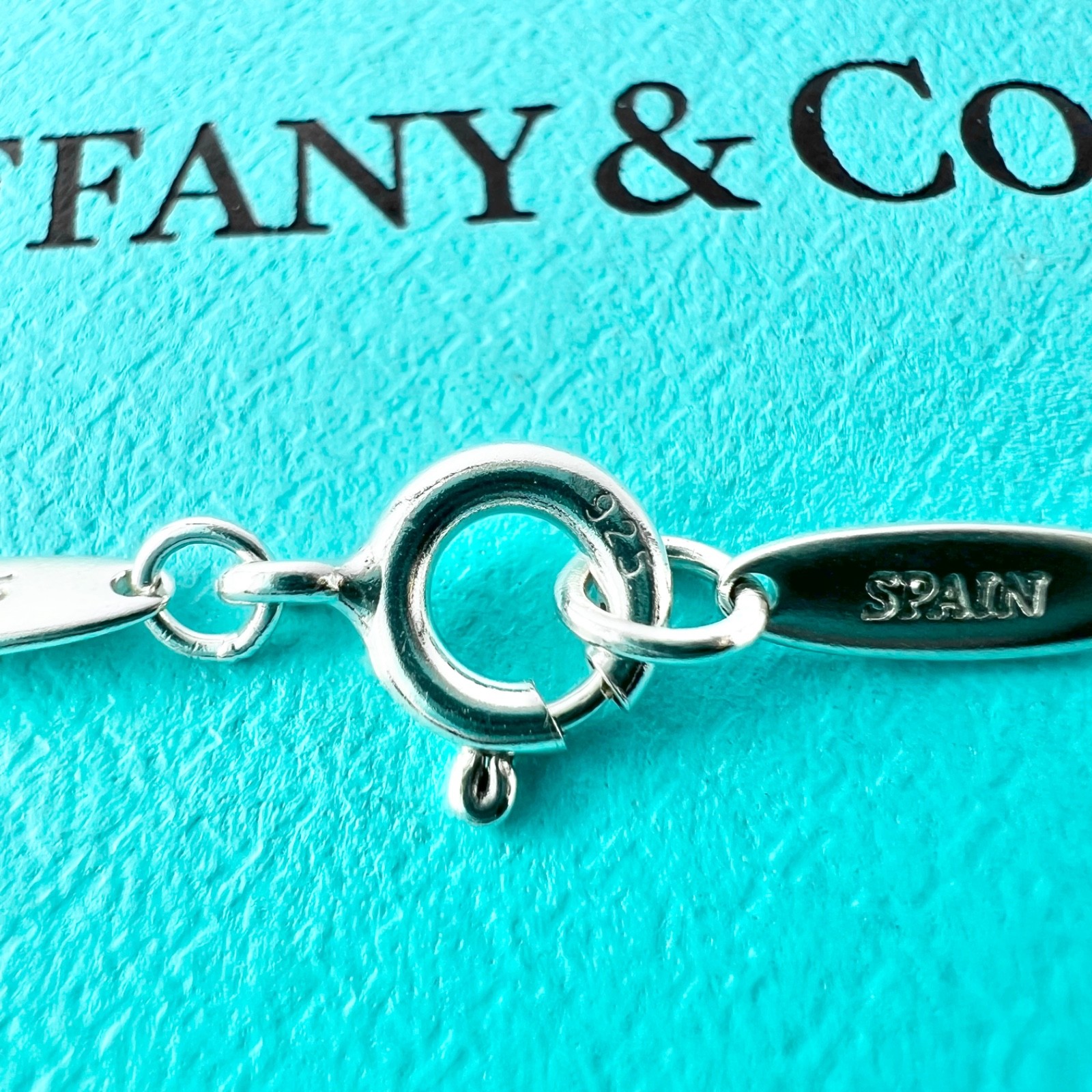 TIFFANY & Co Elsa Peretti Double Open Heart Silver Small Rose Gold Mini Necklace