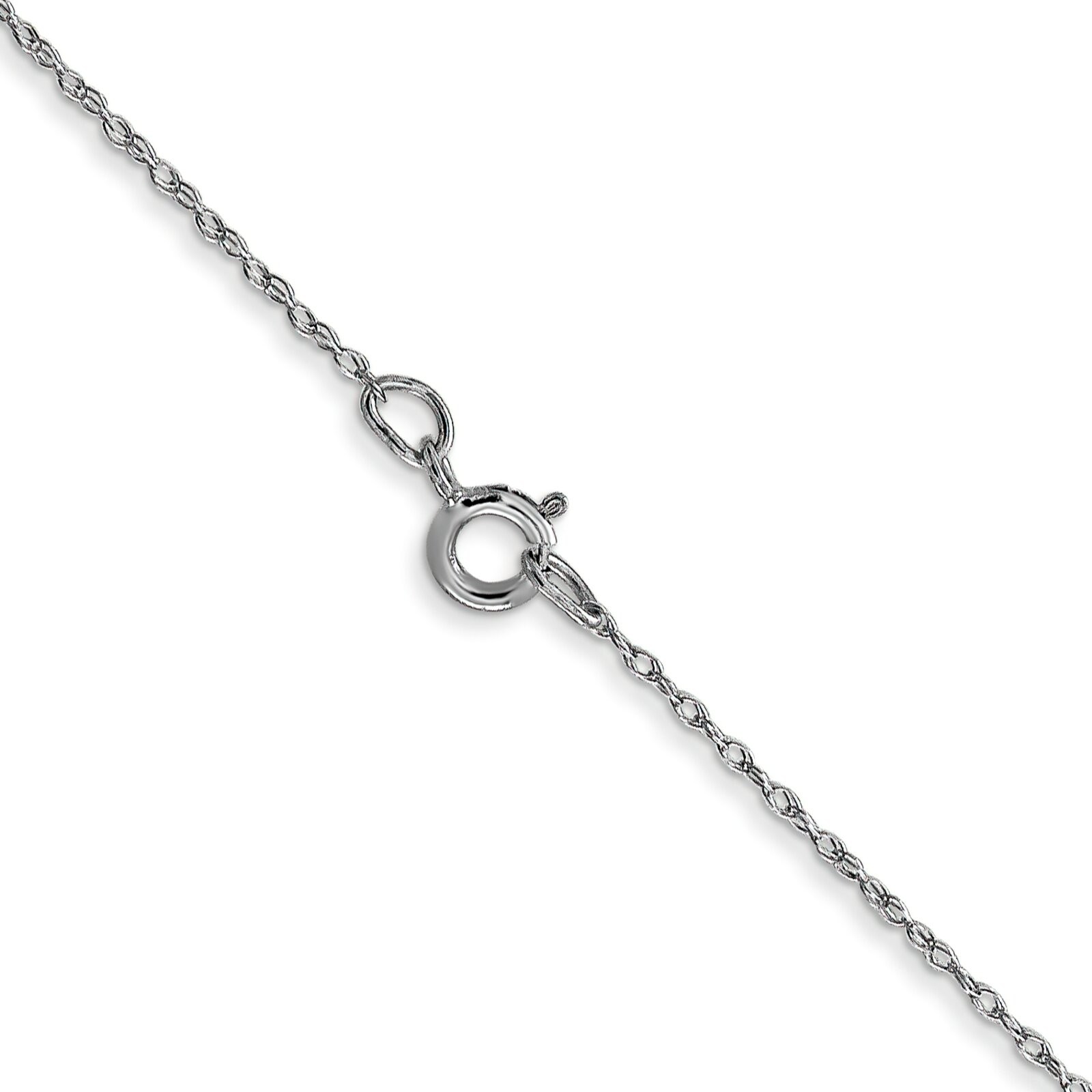 10K White Gold Carded Cable Rope Chain Necklace Jewelry 24″
