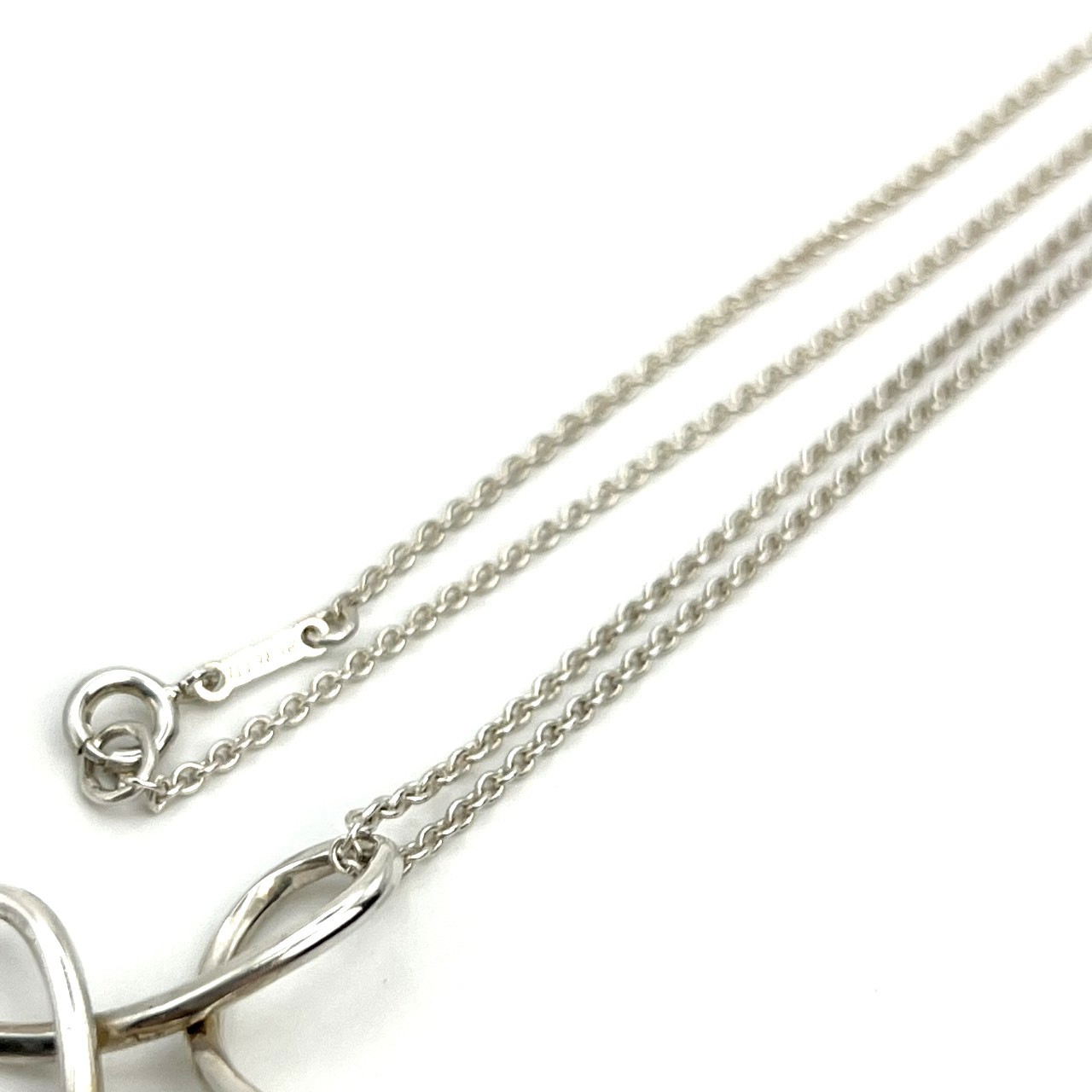 Tiffany & Co. Infinity Cross Pendant Long Necklace 925 Sterling Silver Japan