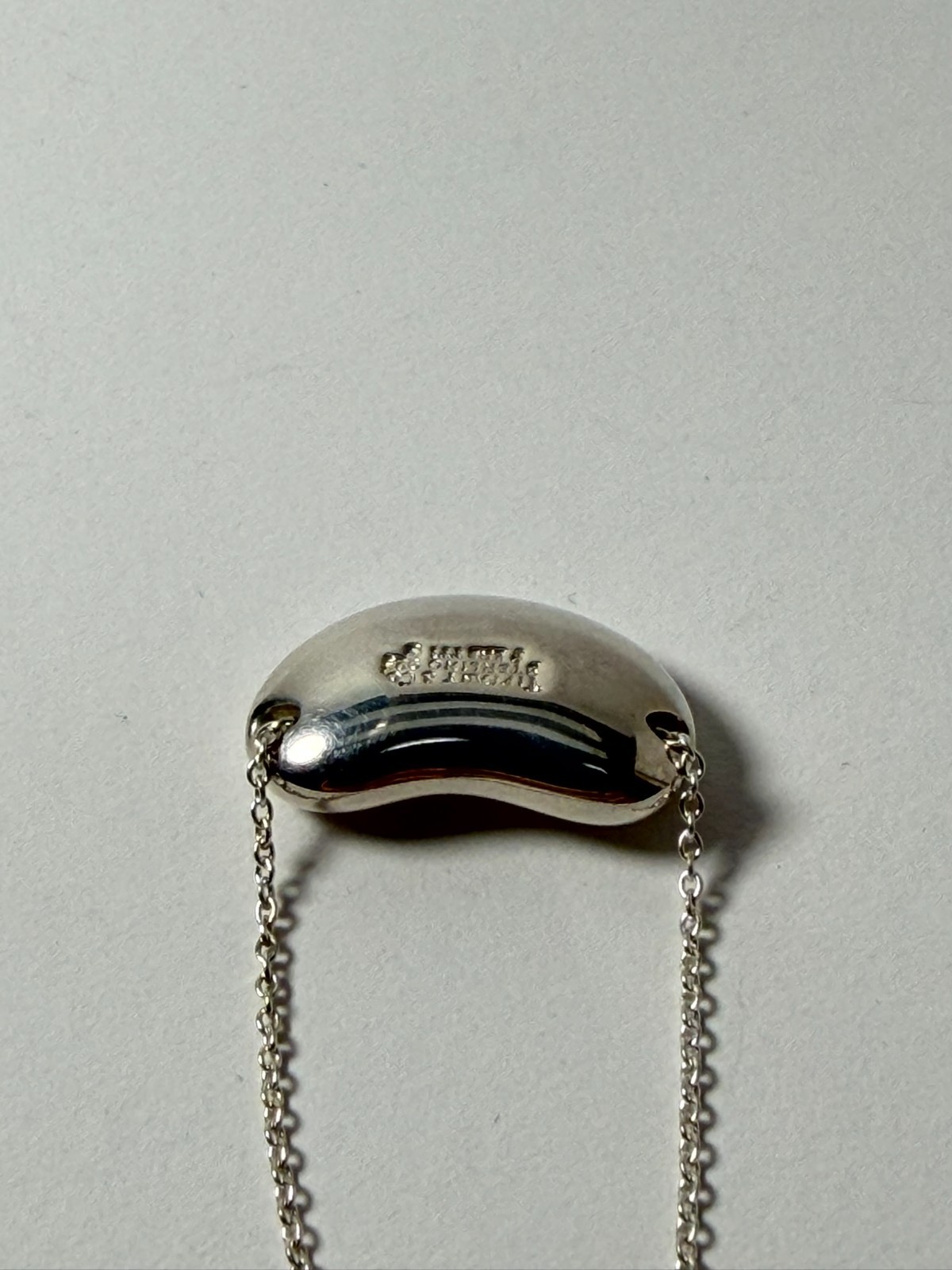 Tiffany & Co. Large bean Pendant Necklace Peretti Silver925 excellent F/S