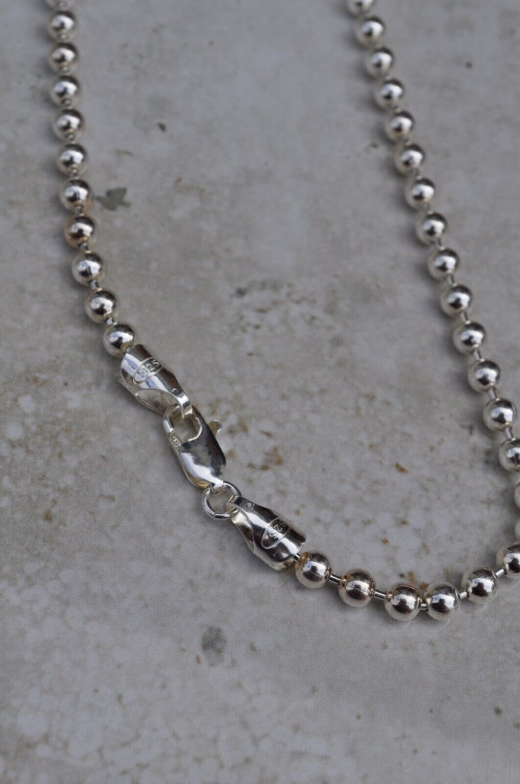 925 Sterling Silver 4mm Pallini Bead Ball Chain Necklace Italy 16”-24”