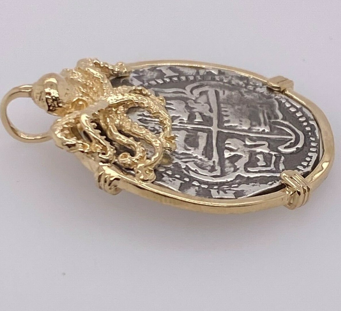 ATOCHA Coin Octopus Pendant 14K Gold Nautical Sunken Treasure Shipwreck Jewelry