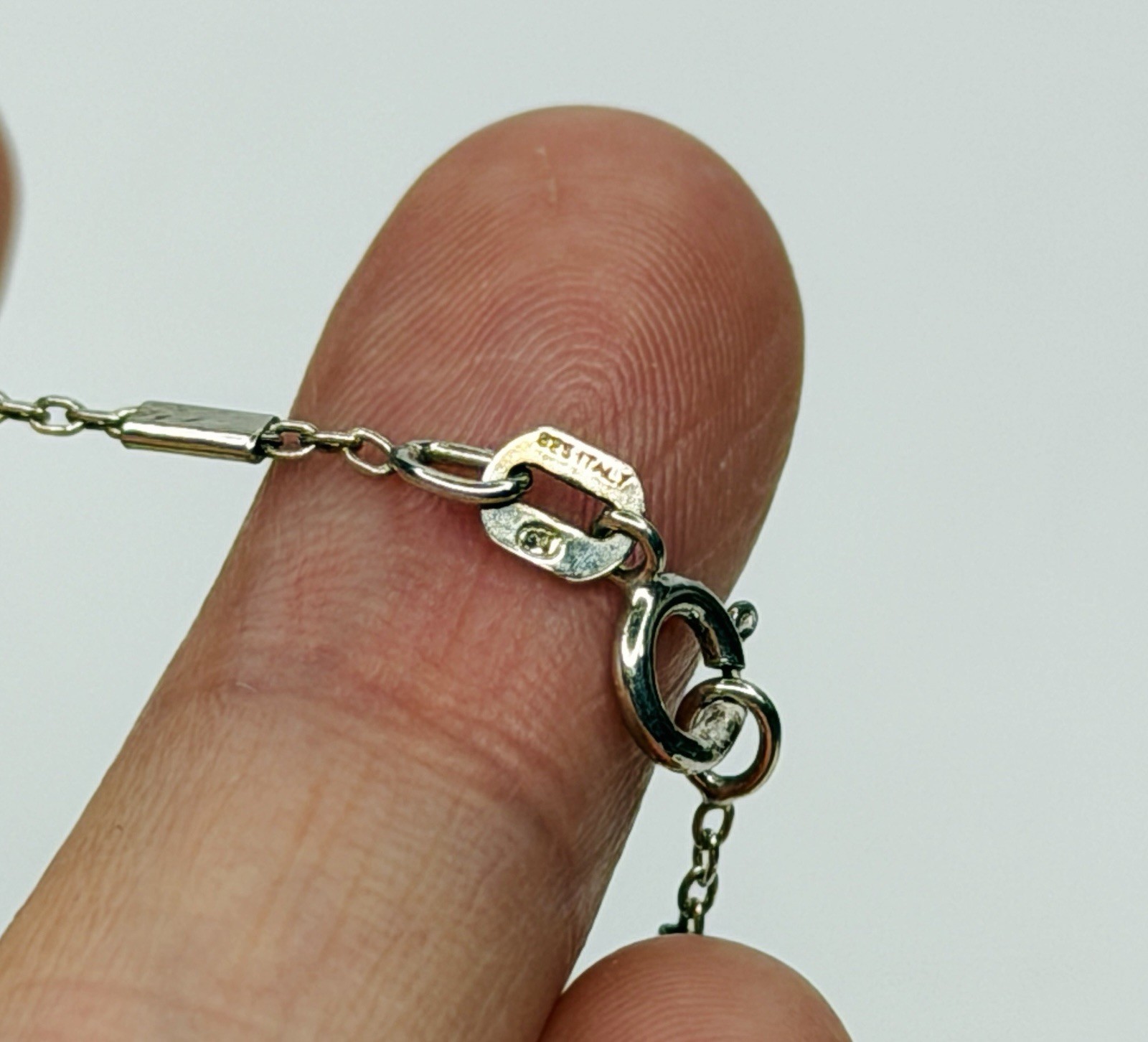 925 Sterling Silver Garnet Marcasite Cross Pendant Unique Italy 925 Necklace 24”