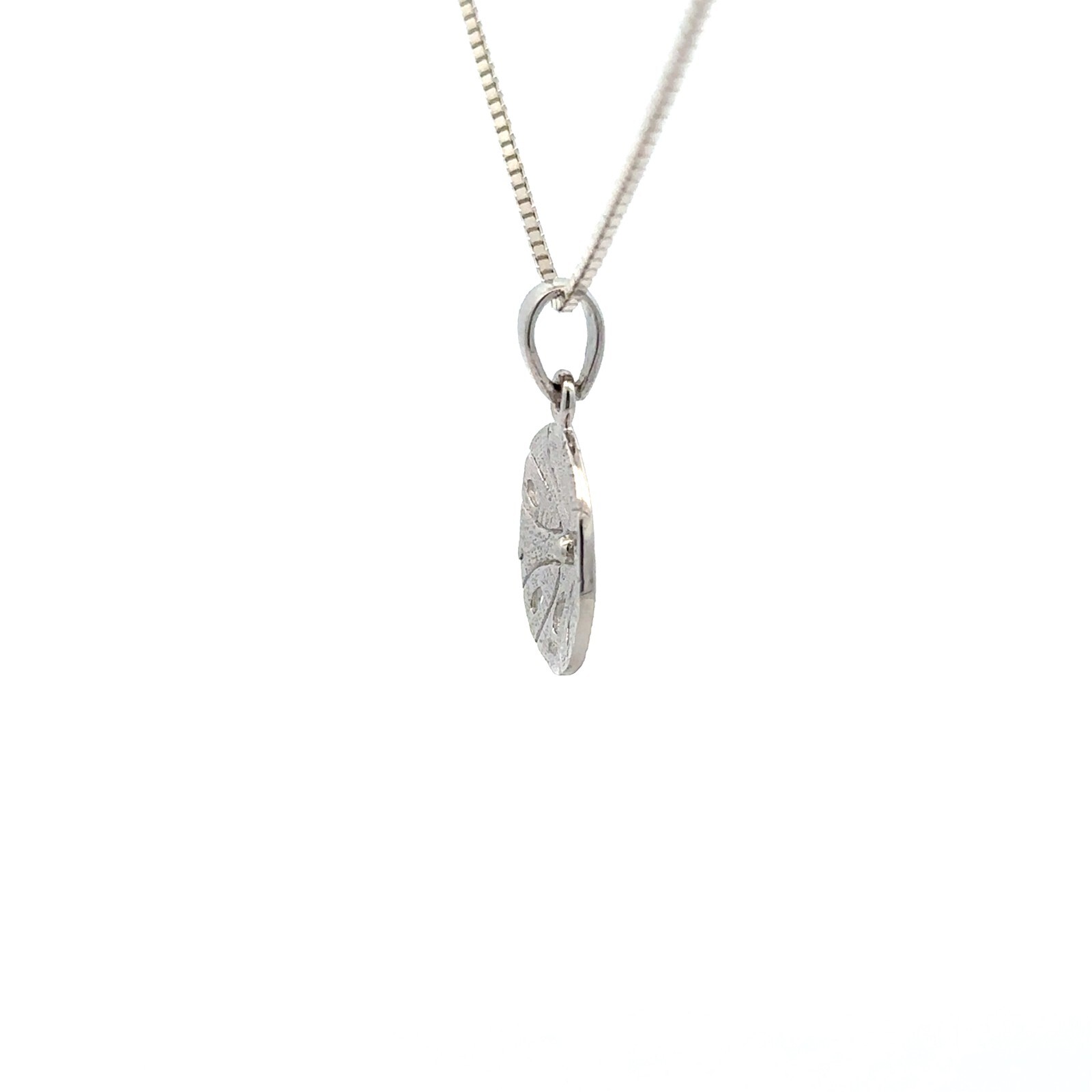 Sterling Silver Sand Dollar Pendant (1/2 x 3/4 Inch)