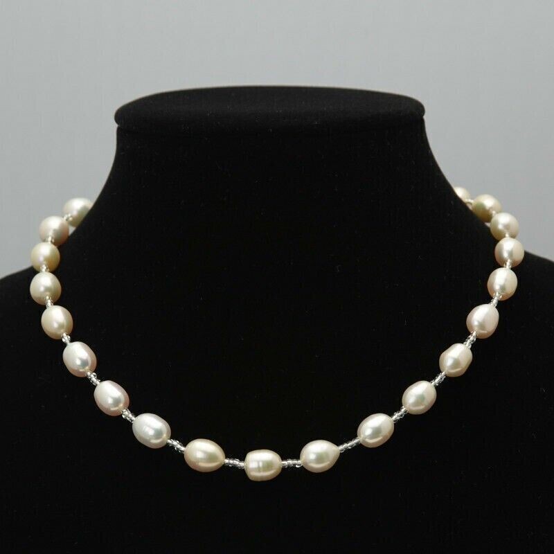 18″ Beautiful Design Natural AAA South Sea White Pearl Necklace 14k Gold P