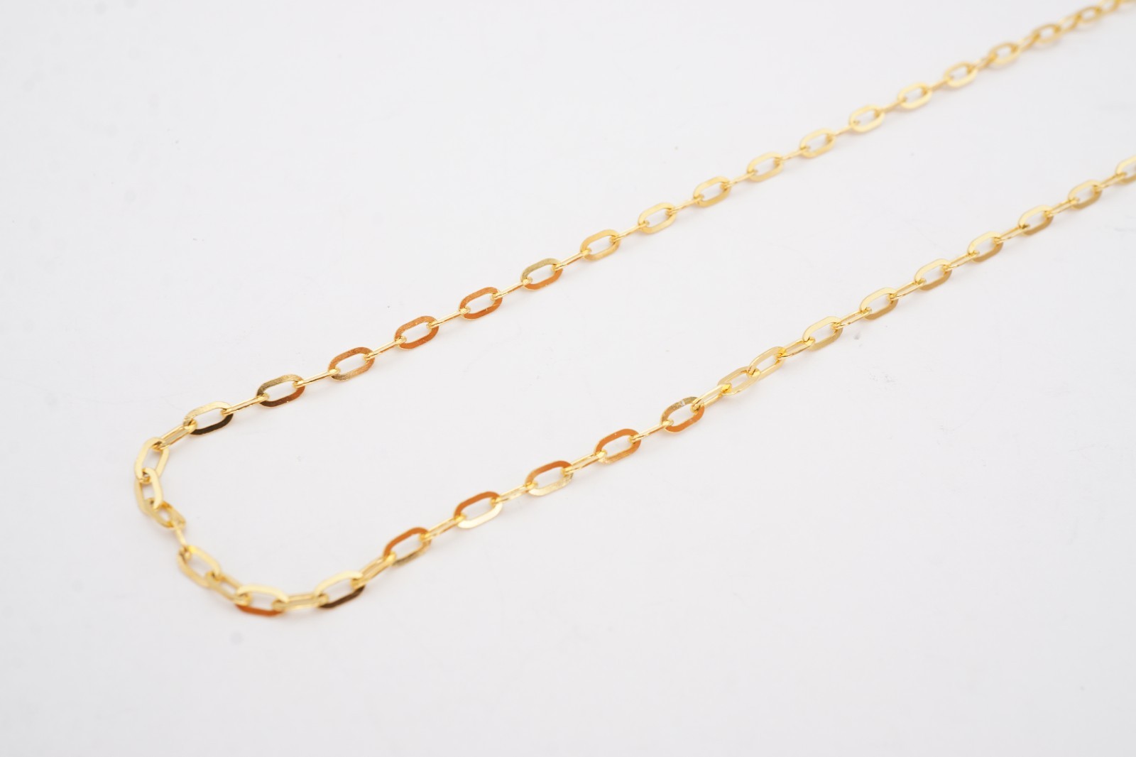 Gold Plated Sterling Silver 925 Oval Link Necklace 22″