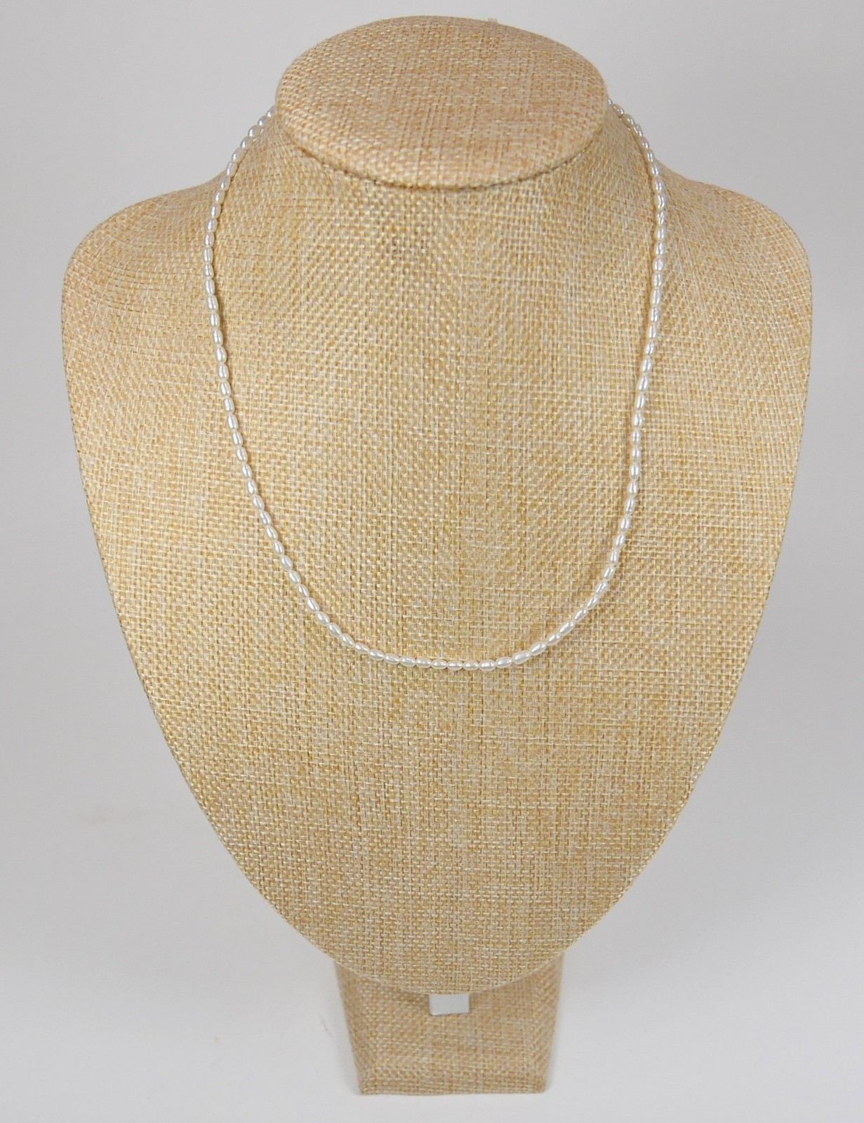 Small Freshwater Pearl Necklace 3mm White Classic Design 17″