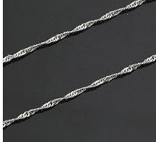 Wave Chain Necklace (1.8mm*) – Sterling Silver – 16″ to 30″ – Made in Italy [GM]