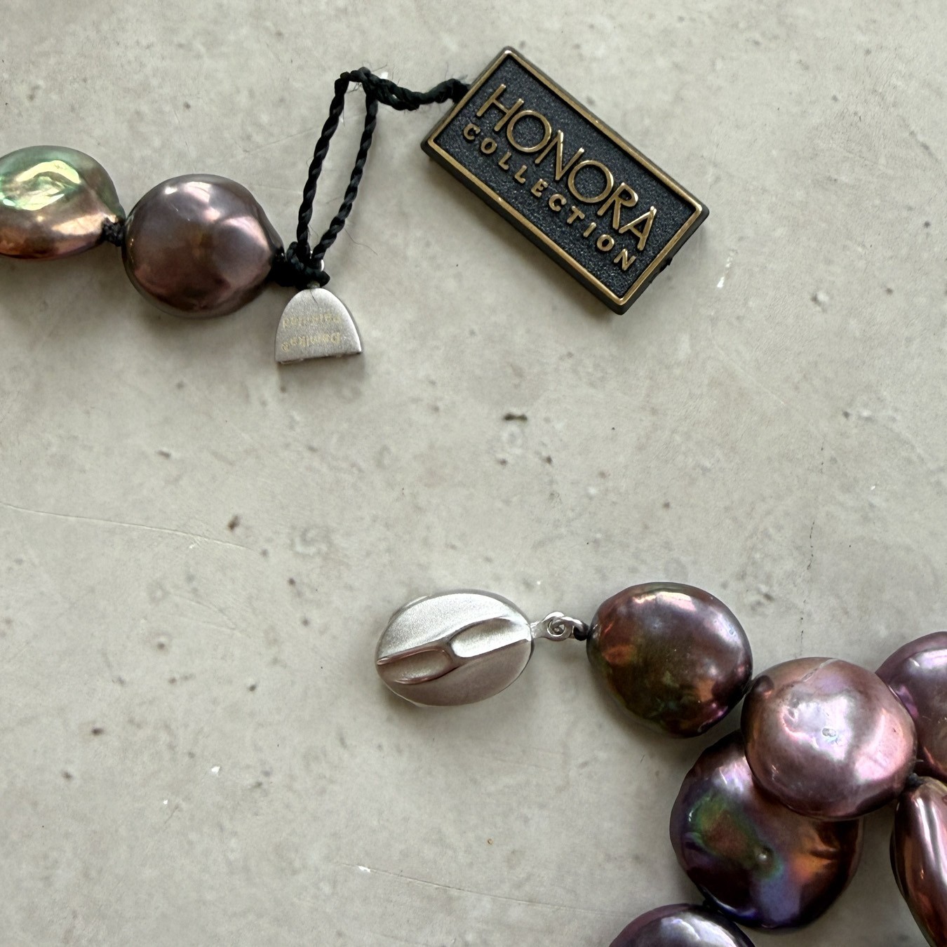 Honora Peacock Baroque Pearl Necklace New Sterling Purple Iridescent 36″ NWT
