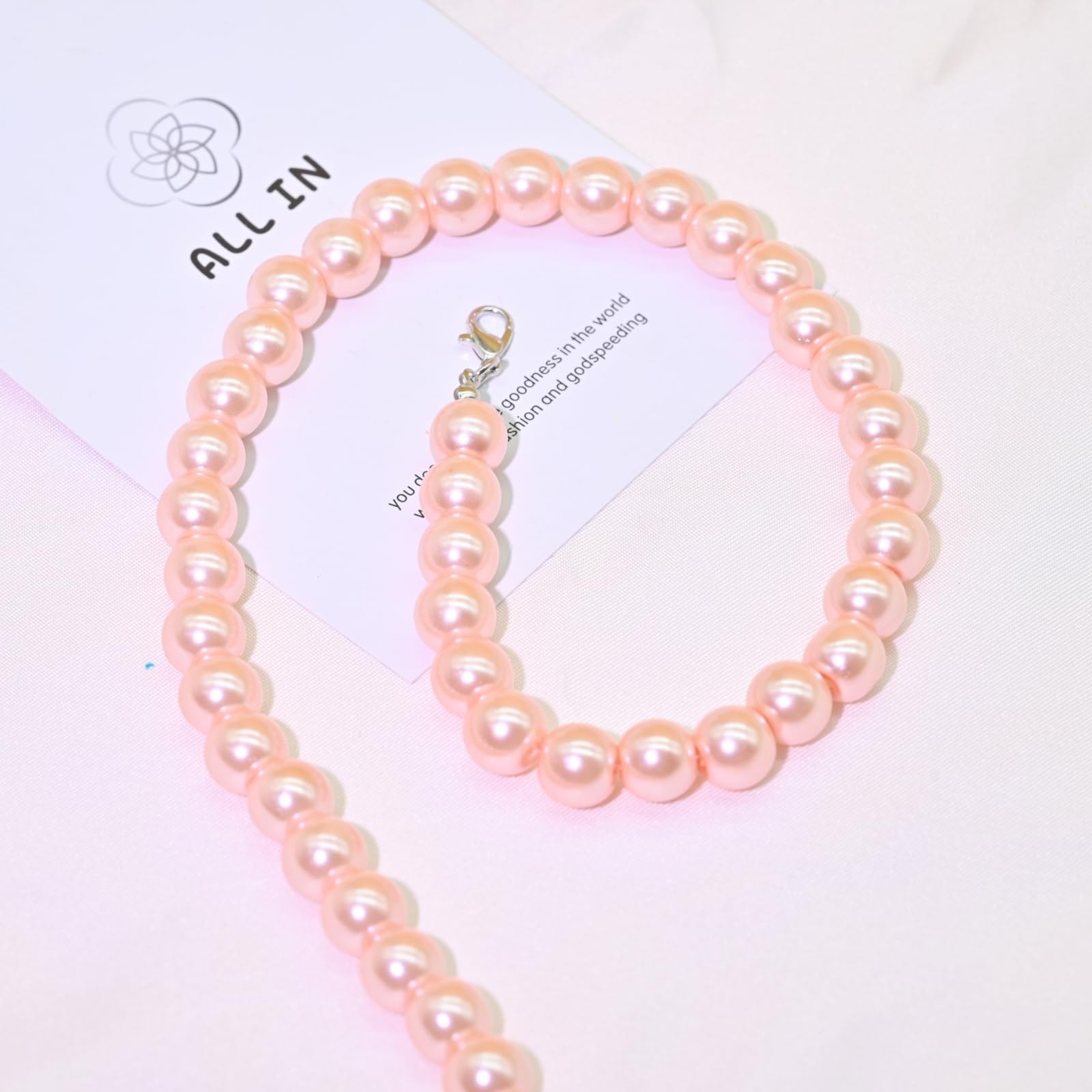 Colorful Mood Choker Baroque Bead Imitation Pearls Necklace, Women, Adults – 06