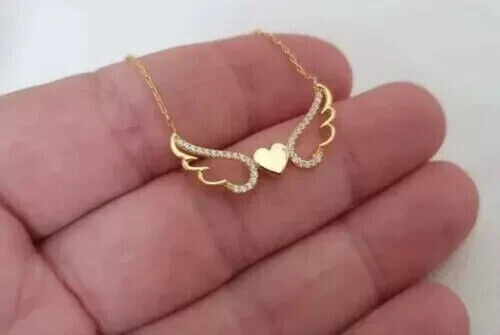 1 Ct Round Cut Lab Created Diamond Charm Pendant 14K Yellow Gold Plated Silver