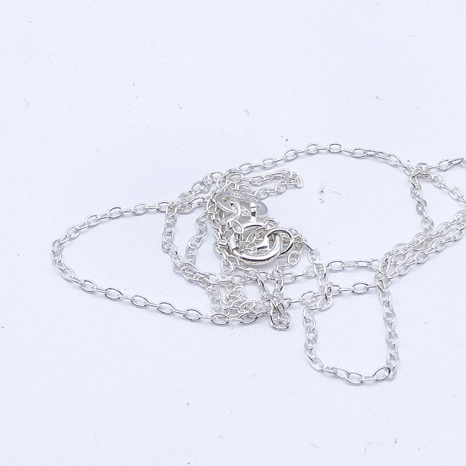 New Sterling Silver Italy Oval Link Chain Necklace 20″ Stackable
