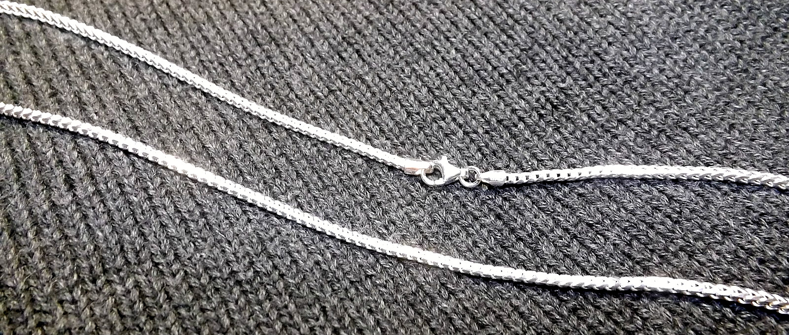 16″ Italian Solid Sterling Silver Franco Link Chain Necklace 925 Silver Chain