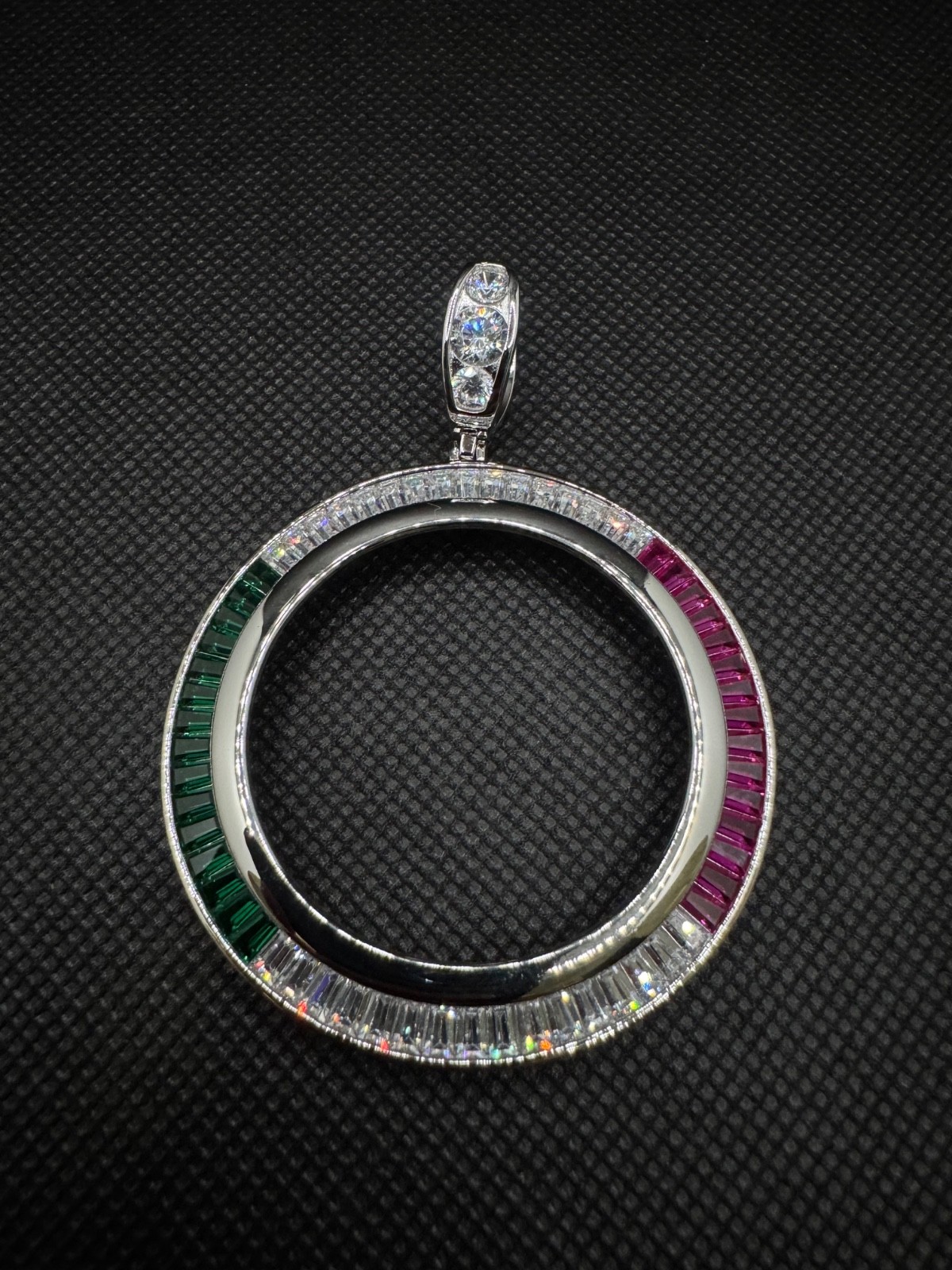 925 Sterling Silver Mexico CZ Bezel for 1oz Libertad CENTENARIO Coin Medal