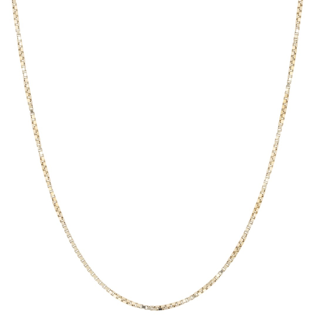 1mm Venetian Link Chain 20.75″ Necklace 10k Yellow Gold Indonesia 4.23 Grams