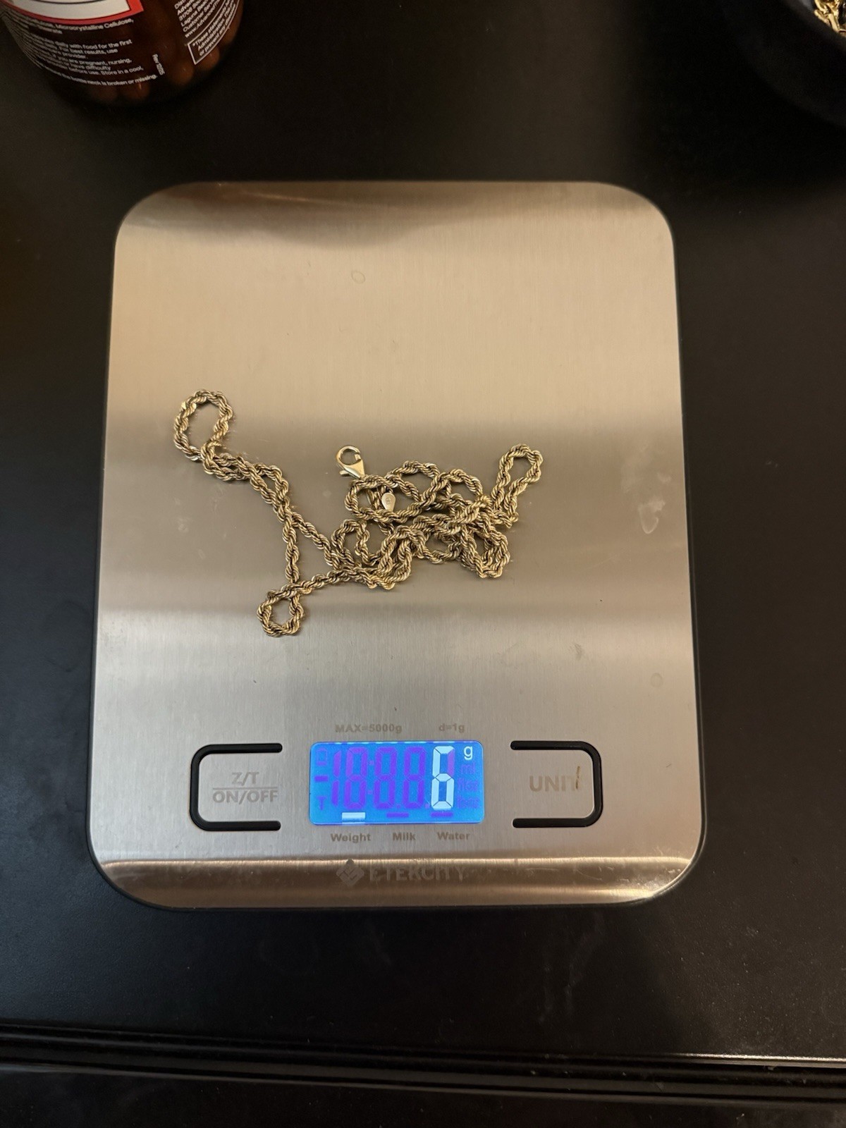 3mm Rope Chain 10k 26inches 6 Grams Yellow Gold