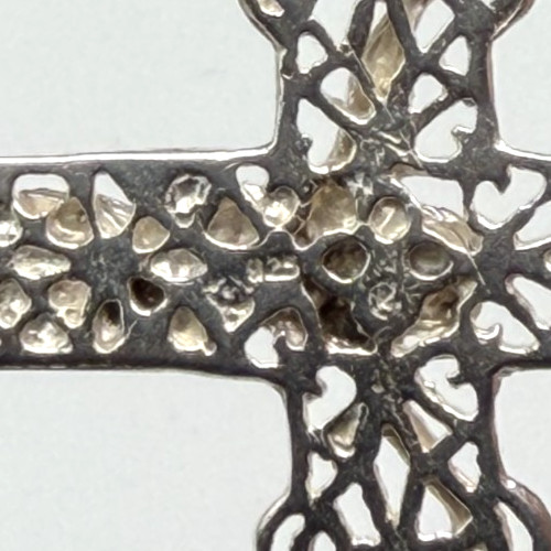 AGI Italy 925 Sterling Silver Crucifix Cross Pendant Religious 2.5″ 6.7g