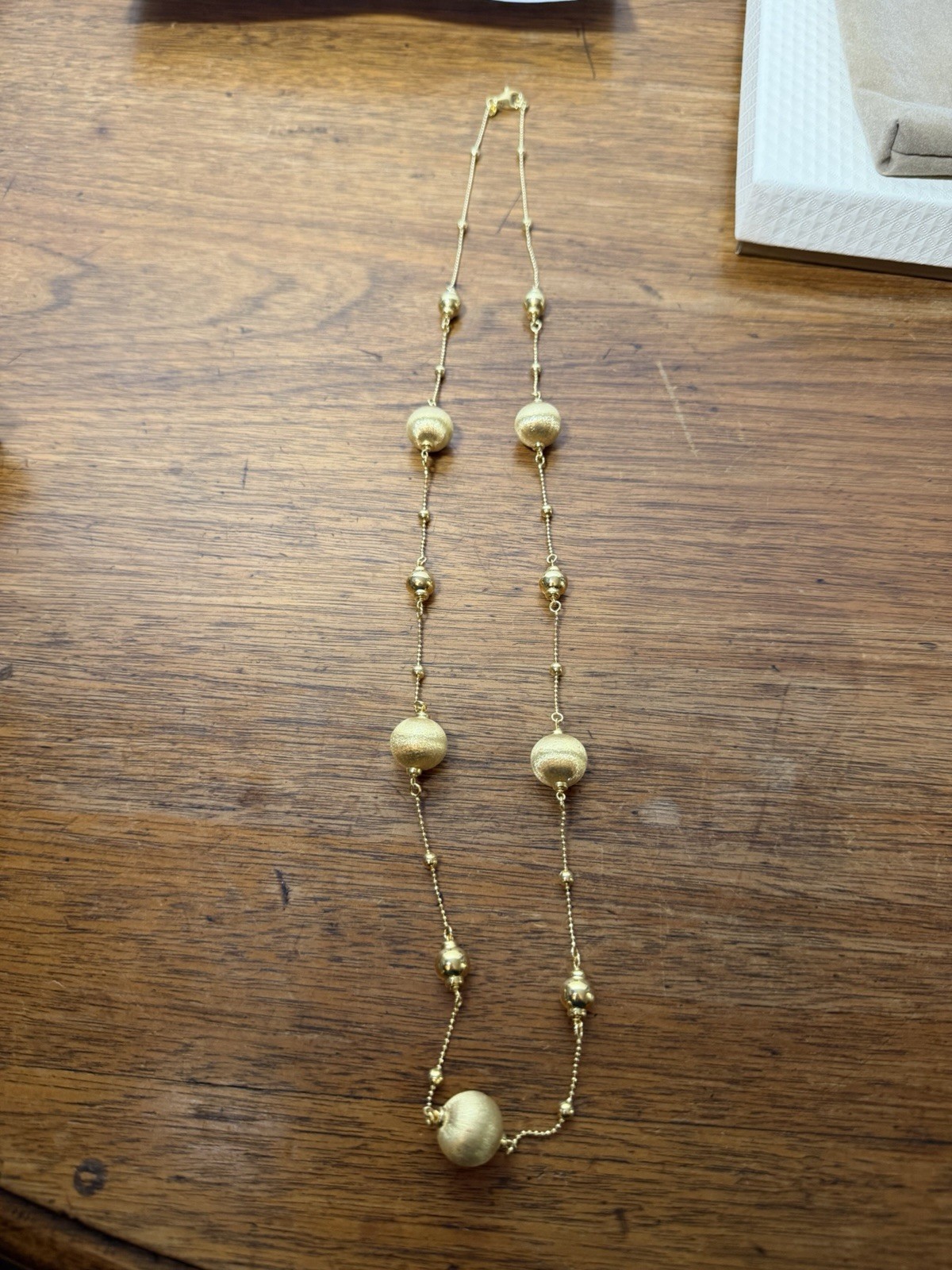 MILOR Italy 925 Vincenza 32” Gold Tone Ball Necklace Sterling Silver