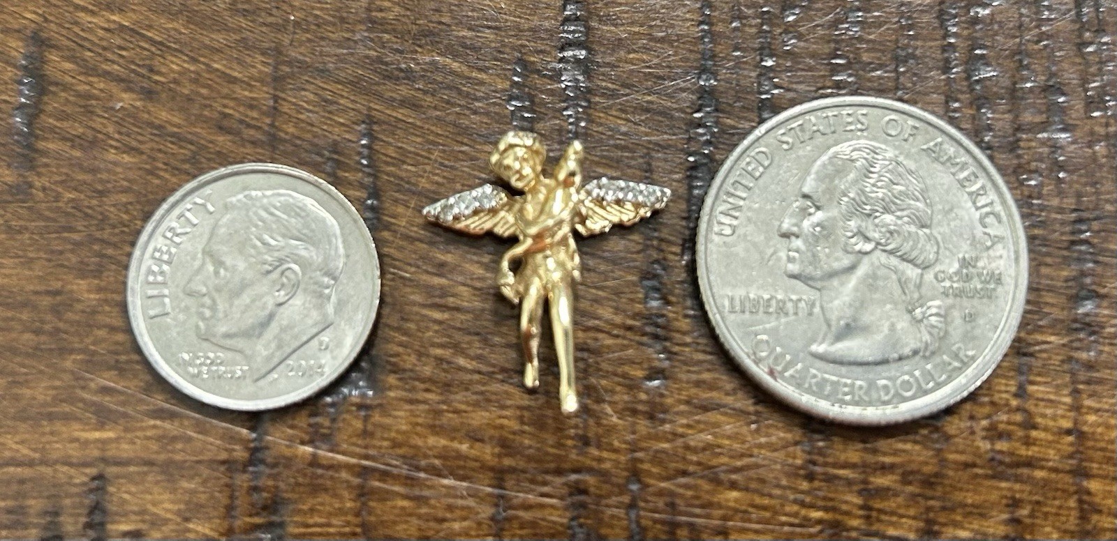14K Yellow Gold Cherub Pendant – 2 Grams