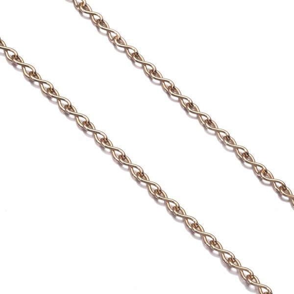 Auth De Beers Chain Necklace Twist 50cm 18K 750 Rose Gold
