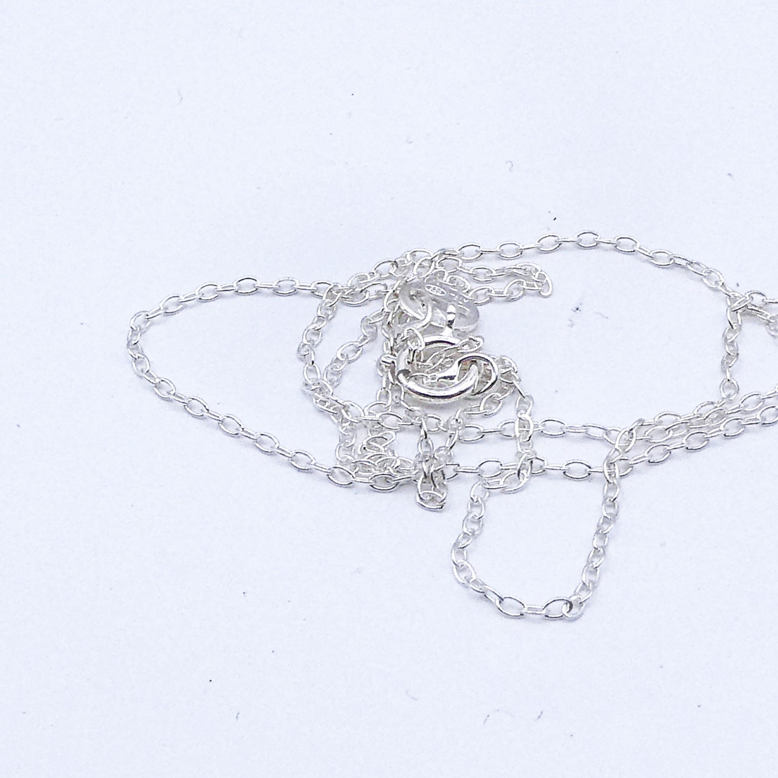 New Sterling Silver Italy Oval Link Chain Necklace 20″ Stackable