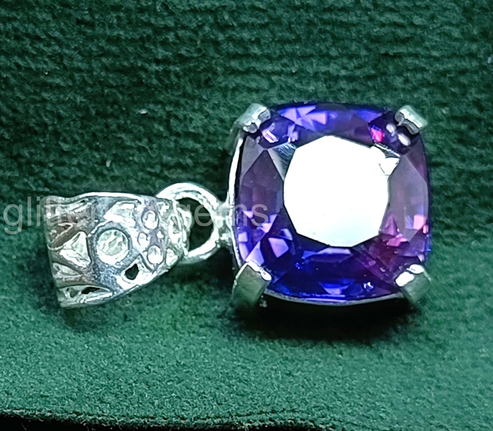 25.20 Ct Natural Color Change Alexandrite Pendant 925 Sterling Silver Gems 5AOA