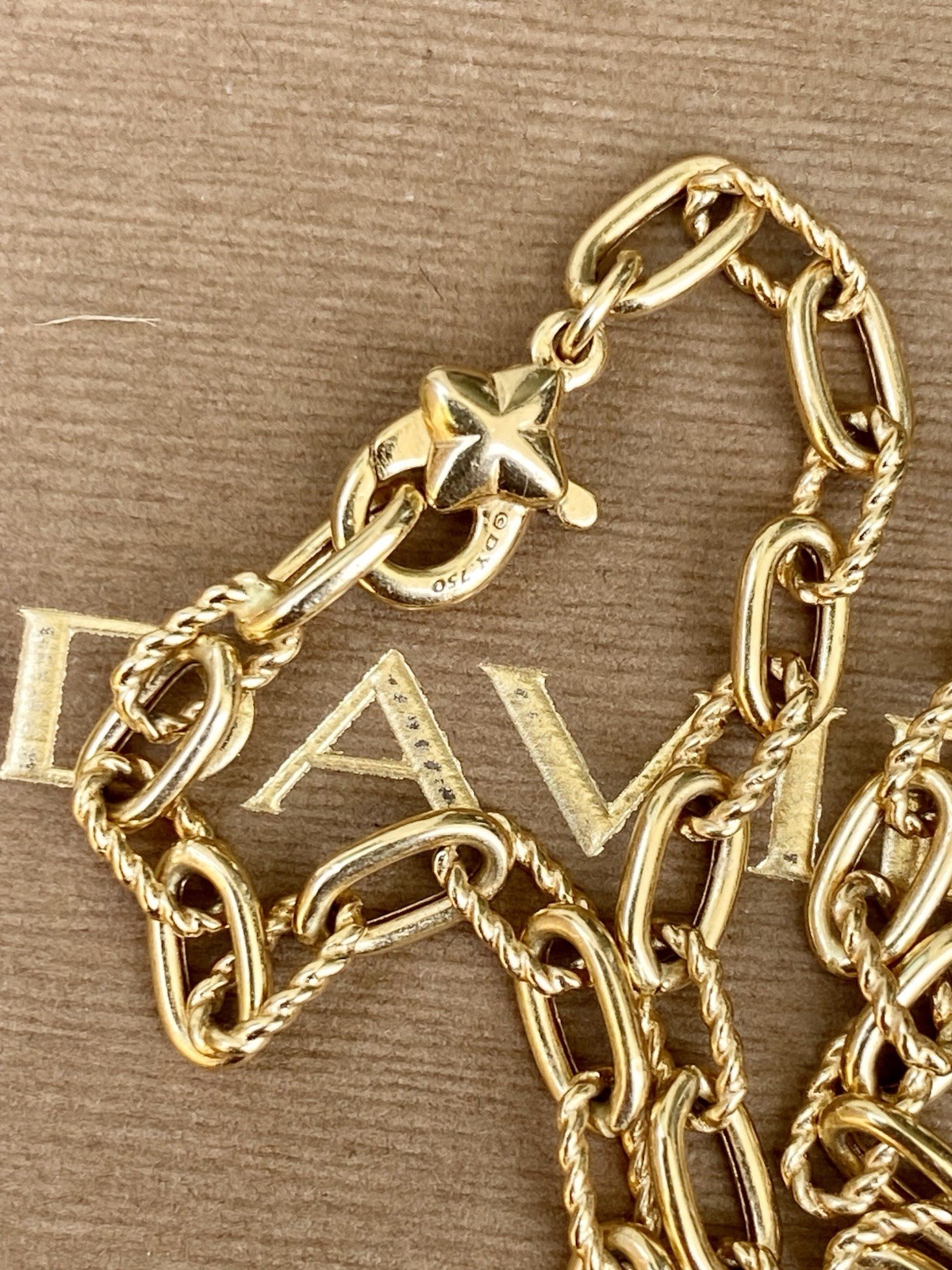 David Yurman 18K Gold Madison Necklace 3mm 18” Excellent $3950+