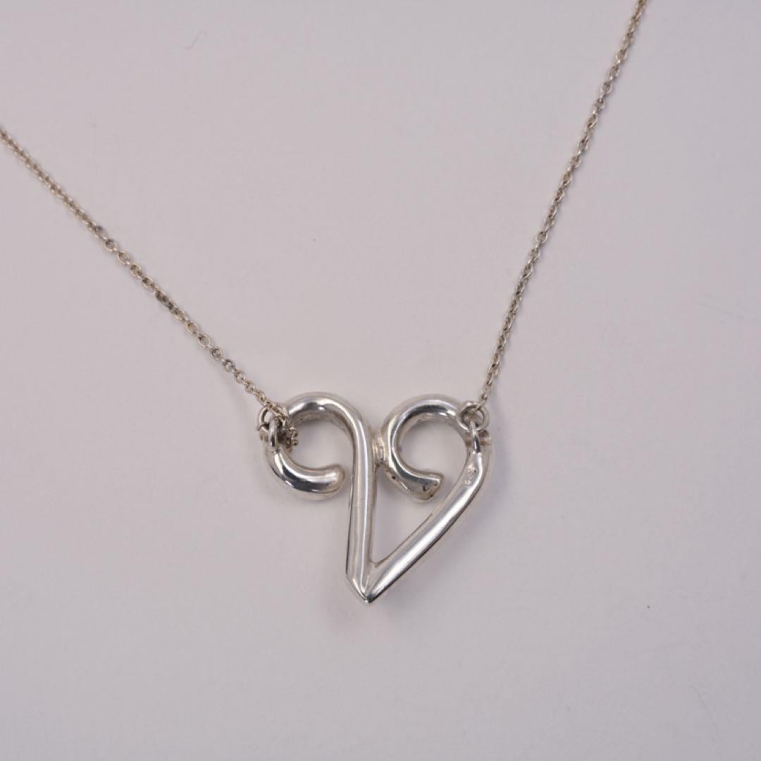 Tiffany & Co. Paloma Picasso Alphabet V Necklace Silver 925 Unisex Used Good