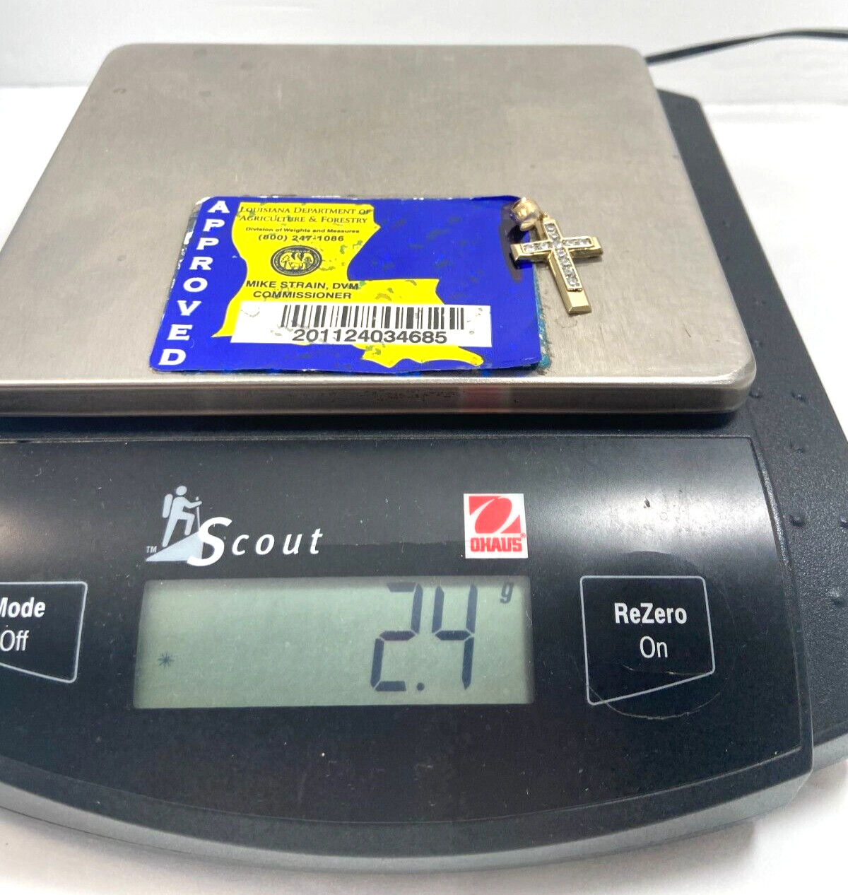Gold Cross Solid 10Kt | 2.40 Grams | Polish Finish | 1.50 x 0.75 in