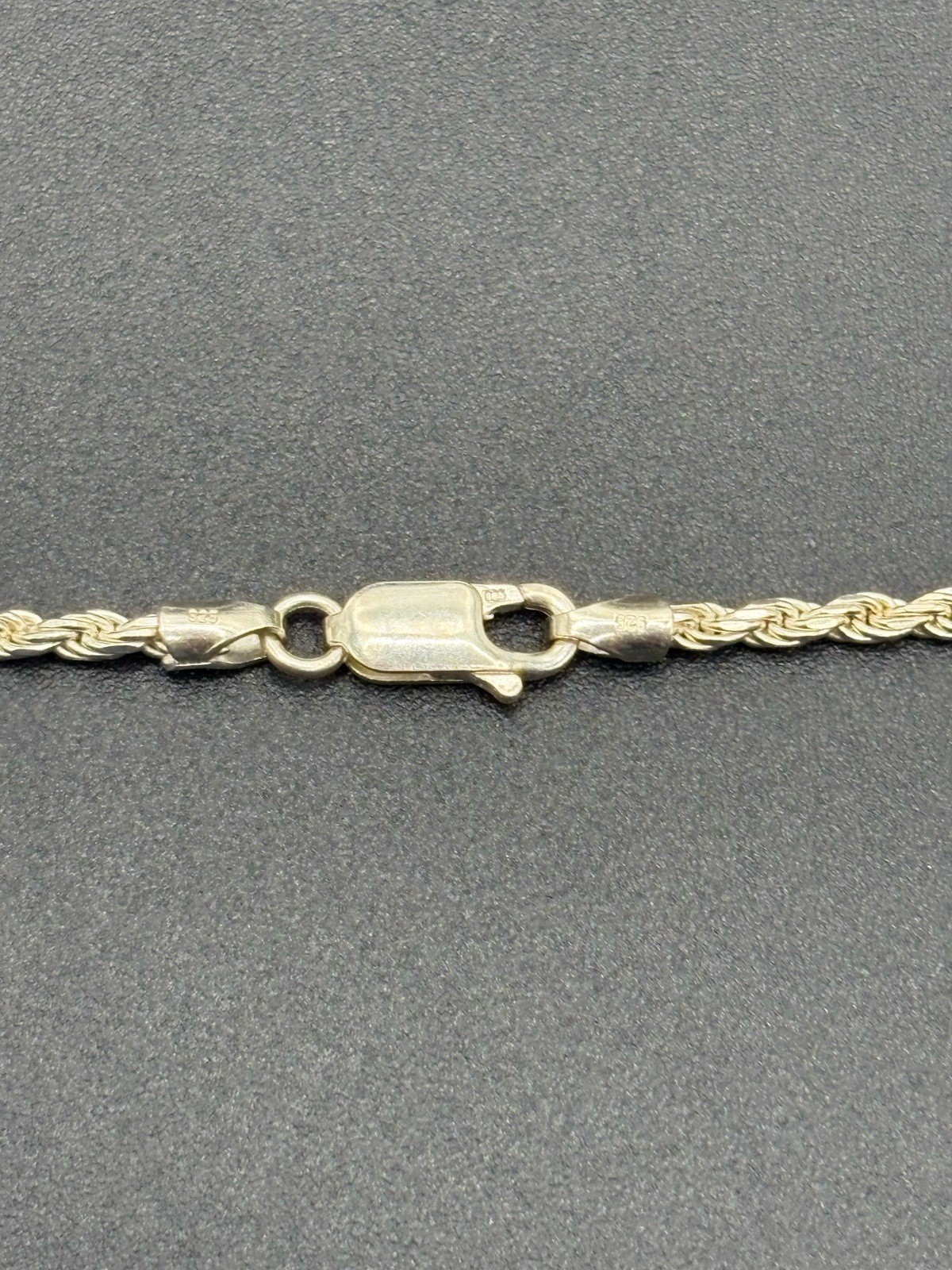 20″ EUC Sterling Silver Rope Chain 2.25MM 9 Grams C19